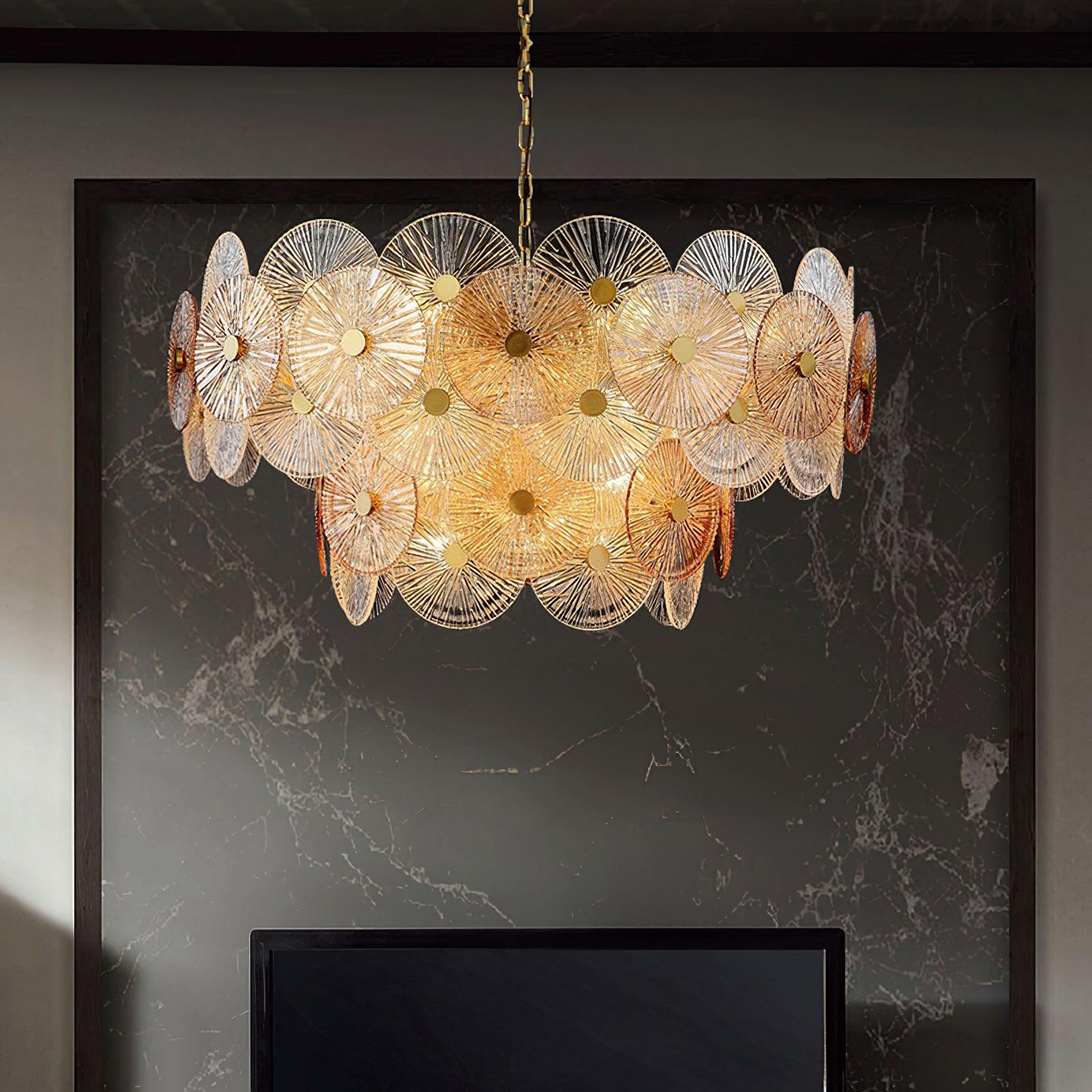 Aurelia Glass Chandelier Light - Blowlighting