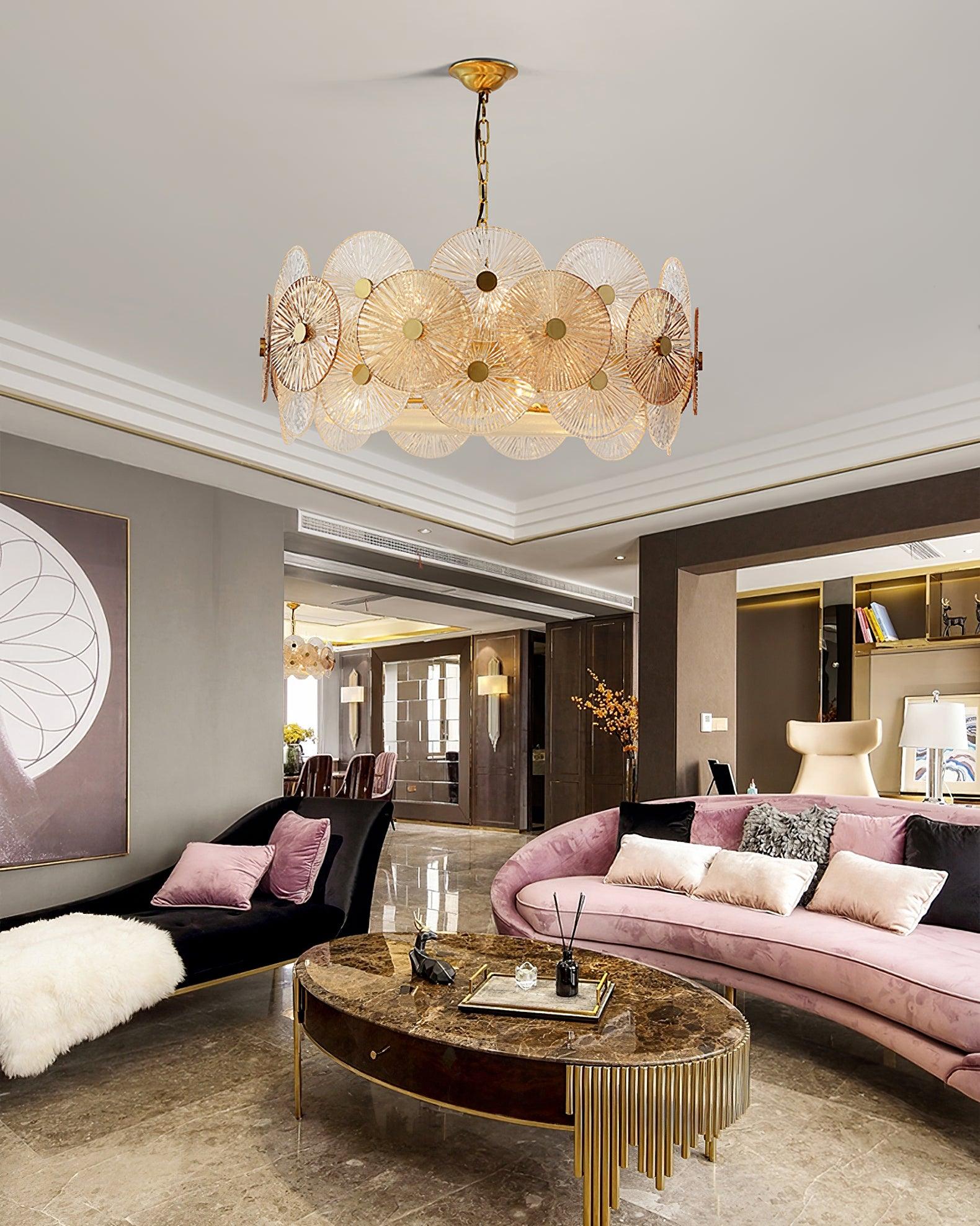 Aurelia Glass Chandelier Light - Blowlighting