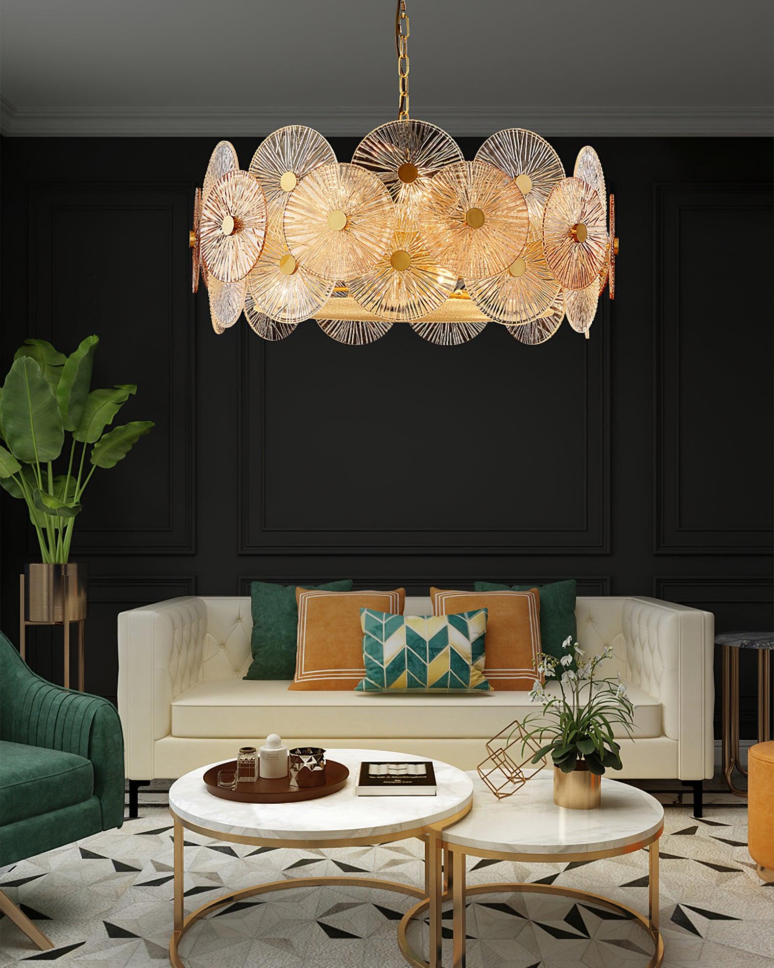 Aurelia Glass Chandelier Light - Blowlighting