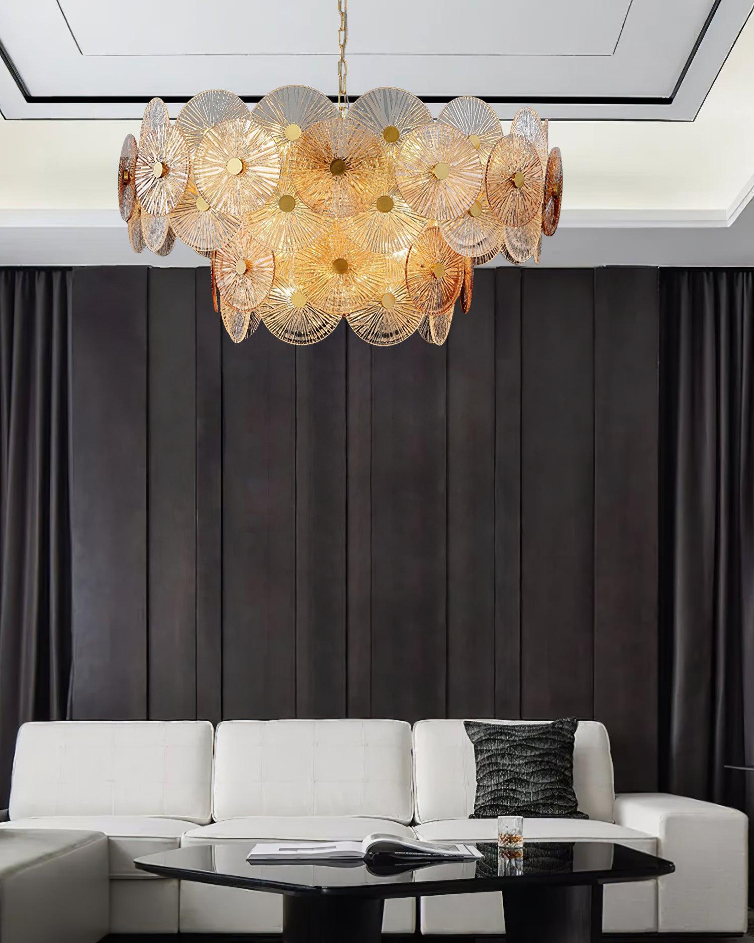Aurelia Glass Chandelier Light - Blowlighting