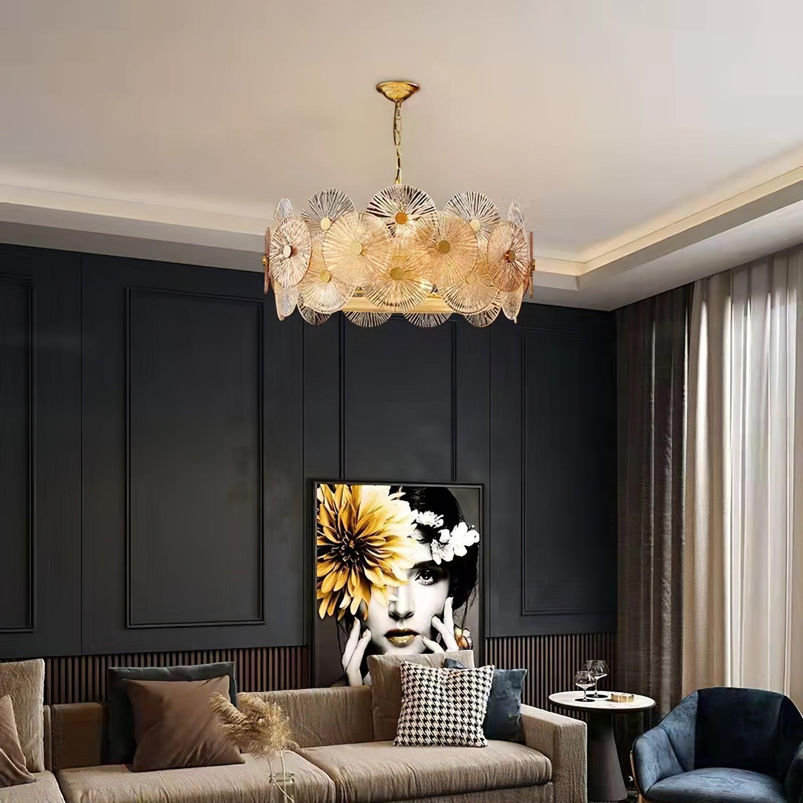 Aurelia Glass Chandelier Light - Blowlighting