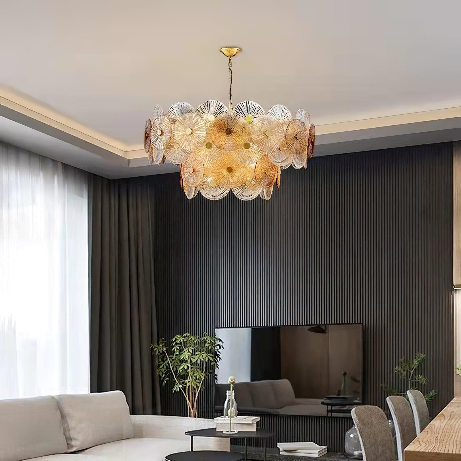 Aurelia Glass Chandelier Light - Blowlighting