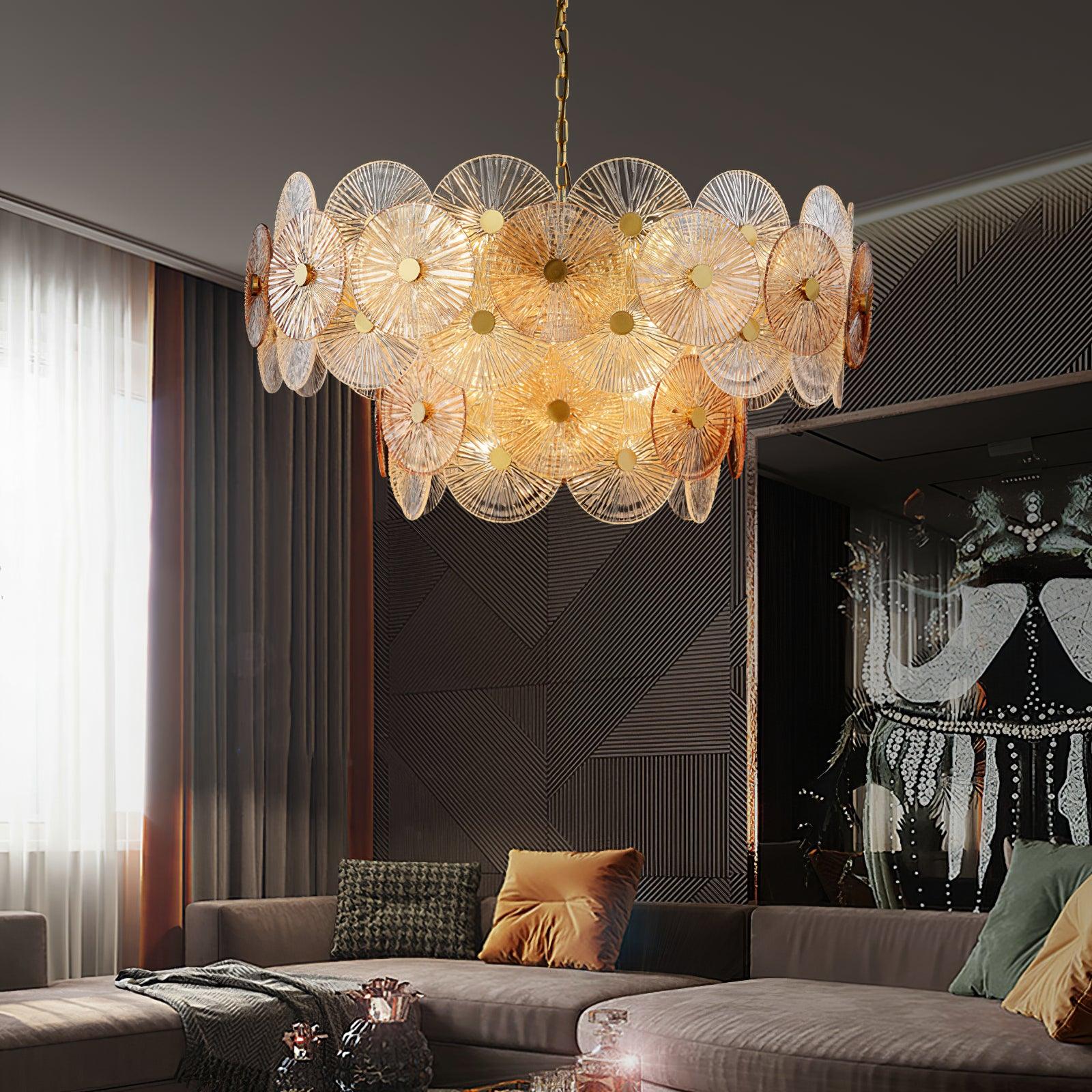 Aurelia Glass Chandelier Light - Blowlighting