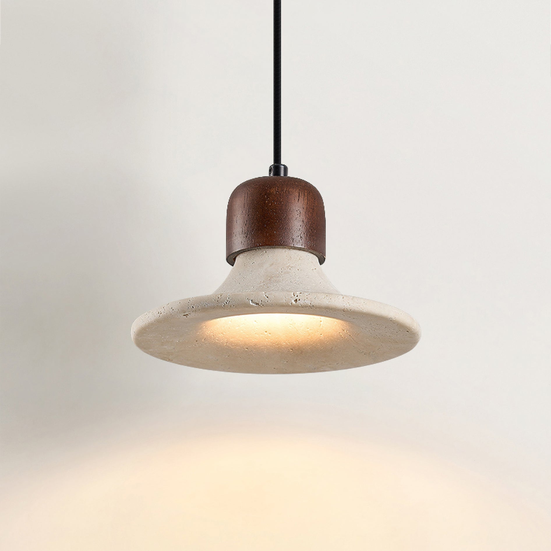 Mayu Wabi-Sabi Travertine Pendant Light