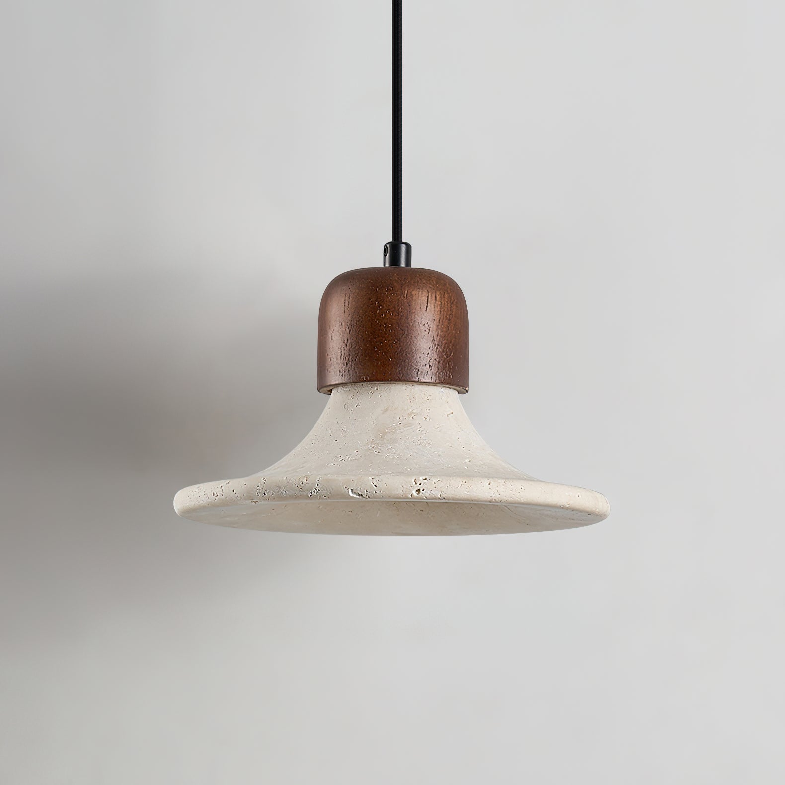 Mayu Wabi-Sabi Travertine Pendant Light