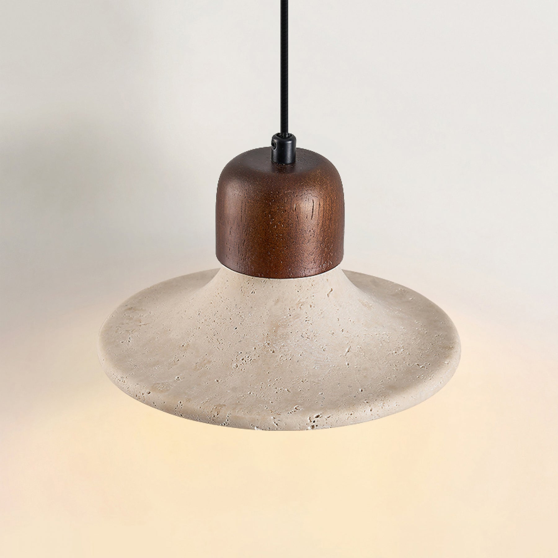 Mayu Wabi-Sabi Travertine Pendant Light