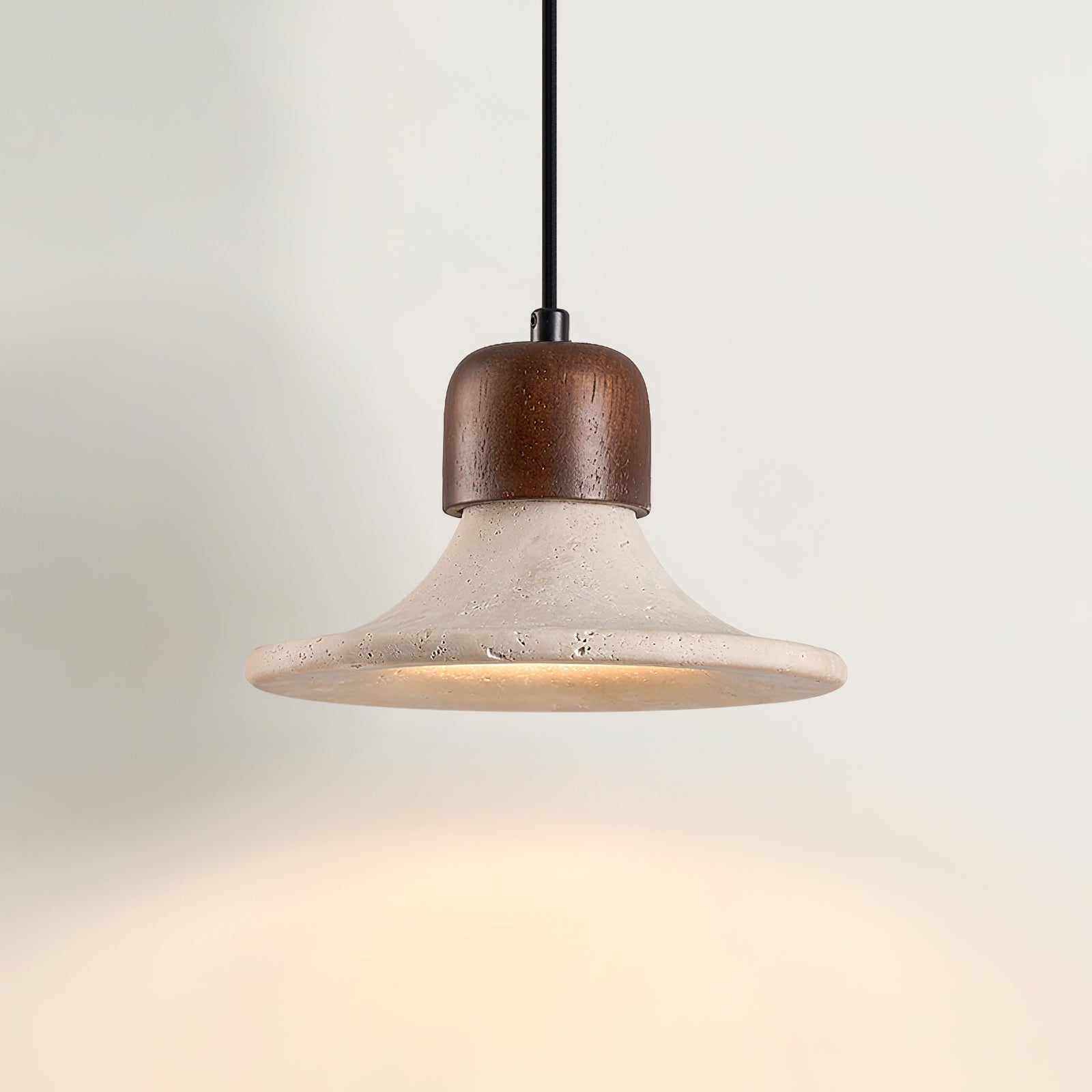 Mayu Wabi-Sabi Travertine Pendant Light