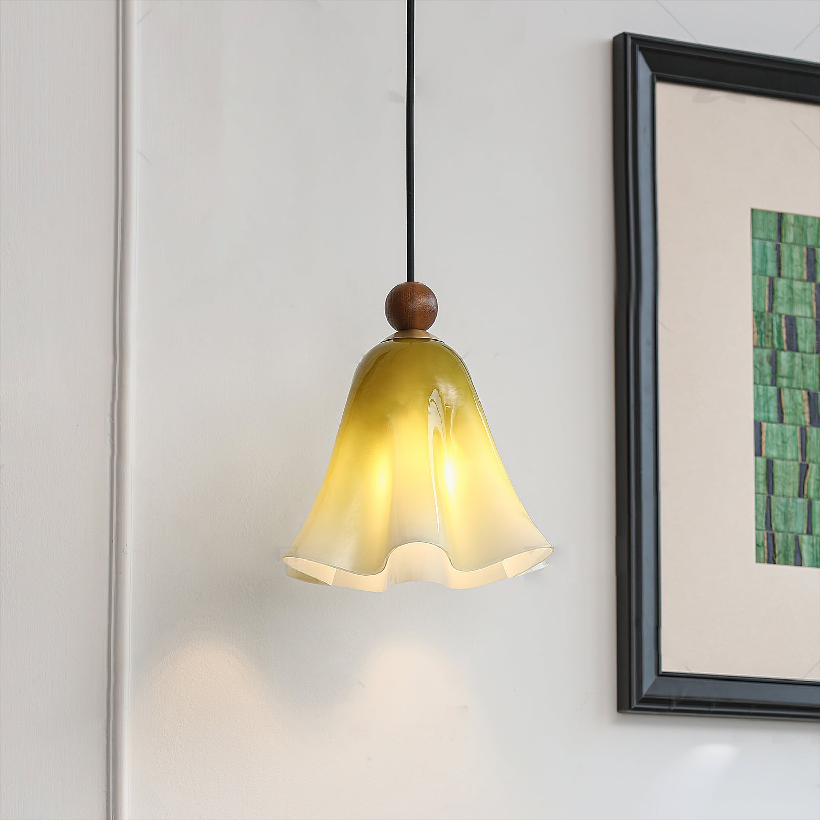 Meblo Floral Glass Pendant Light