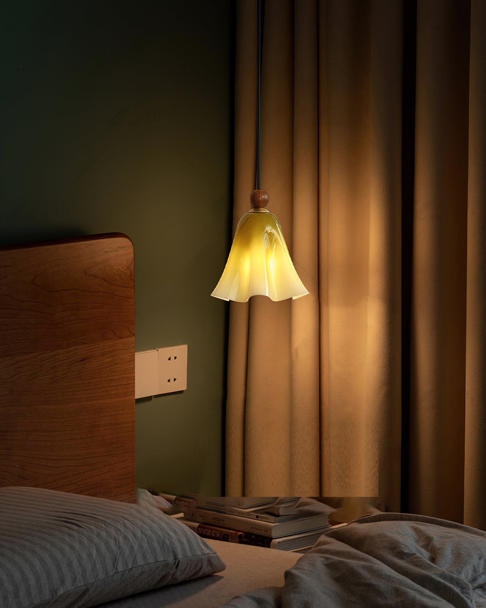 Meblo Floral Glass Pendant Light