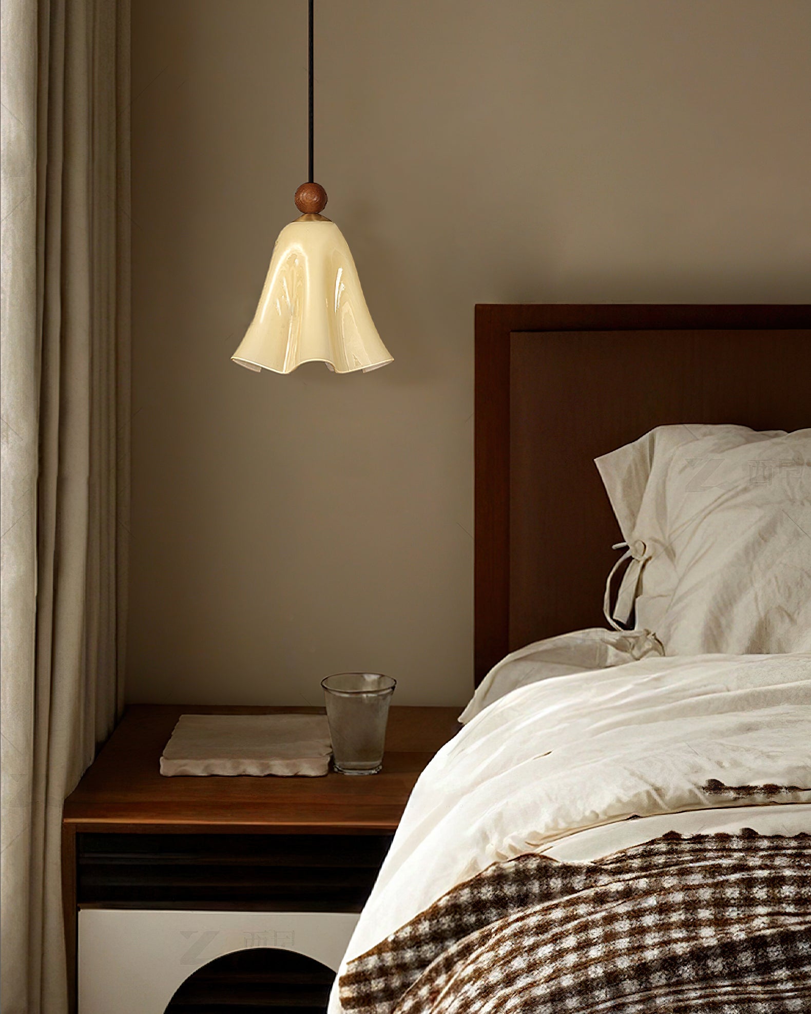 Meblo Floral Glass Pendant Light