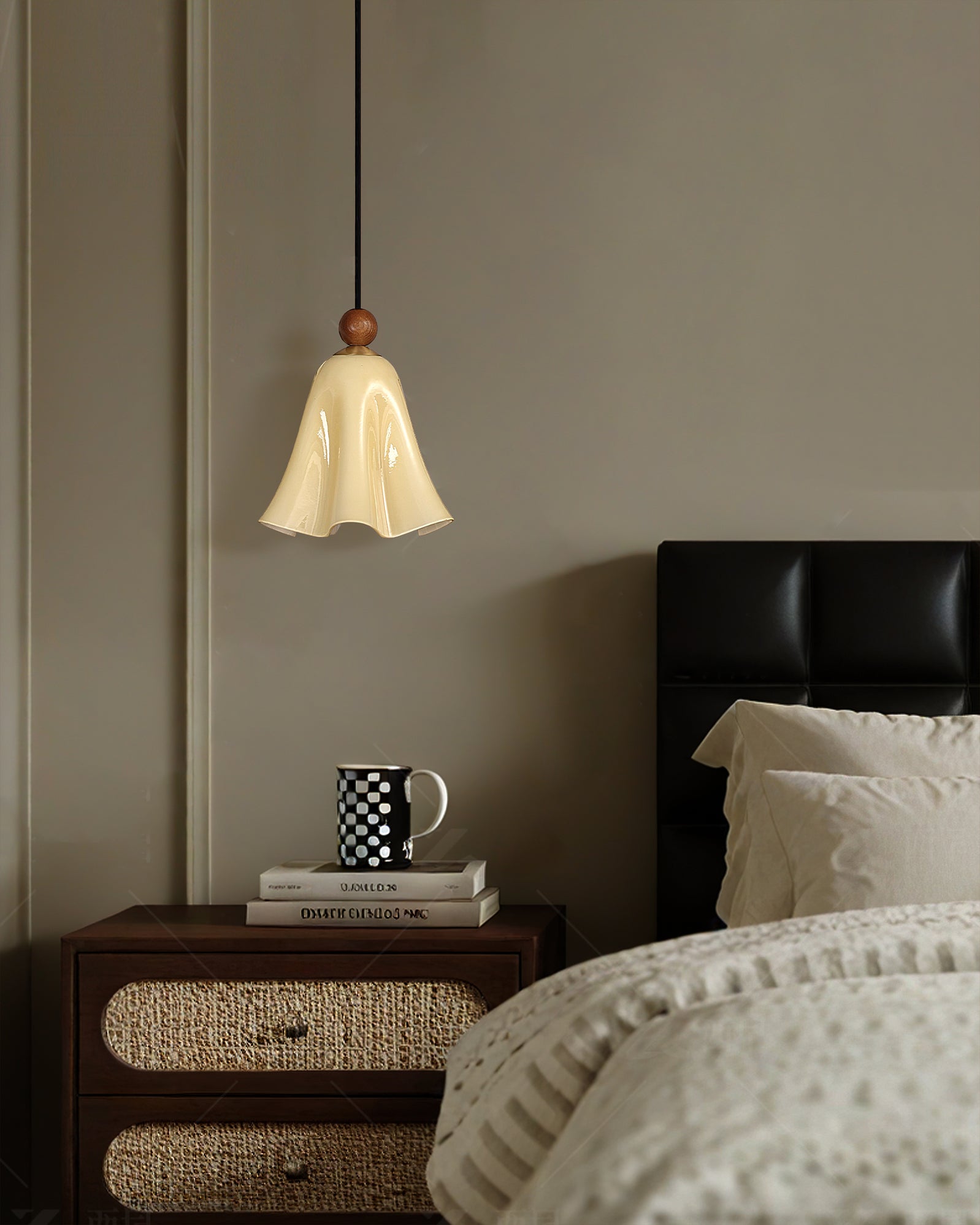 Meblo Floral Glass Pendant Light