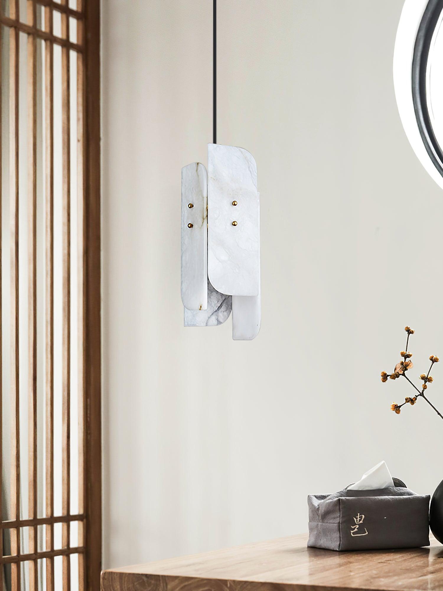 Vicarus Layered Alabaster Pendant Light - Blowlighting