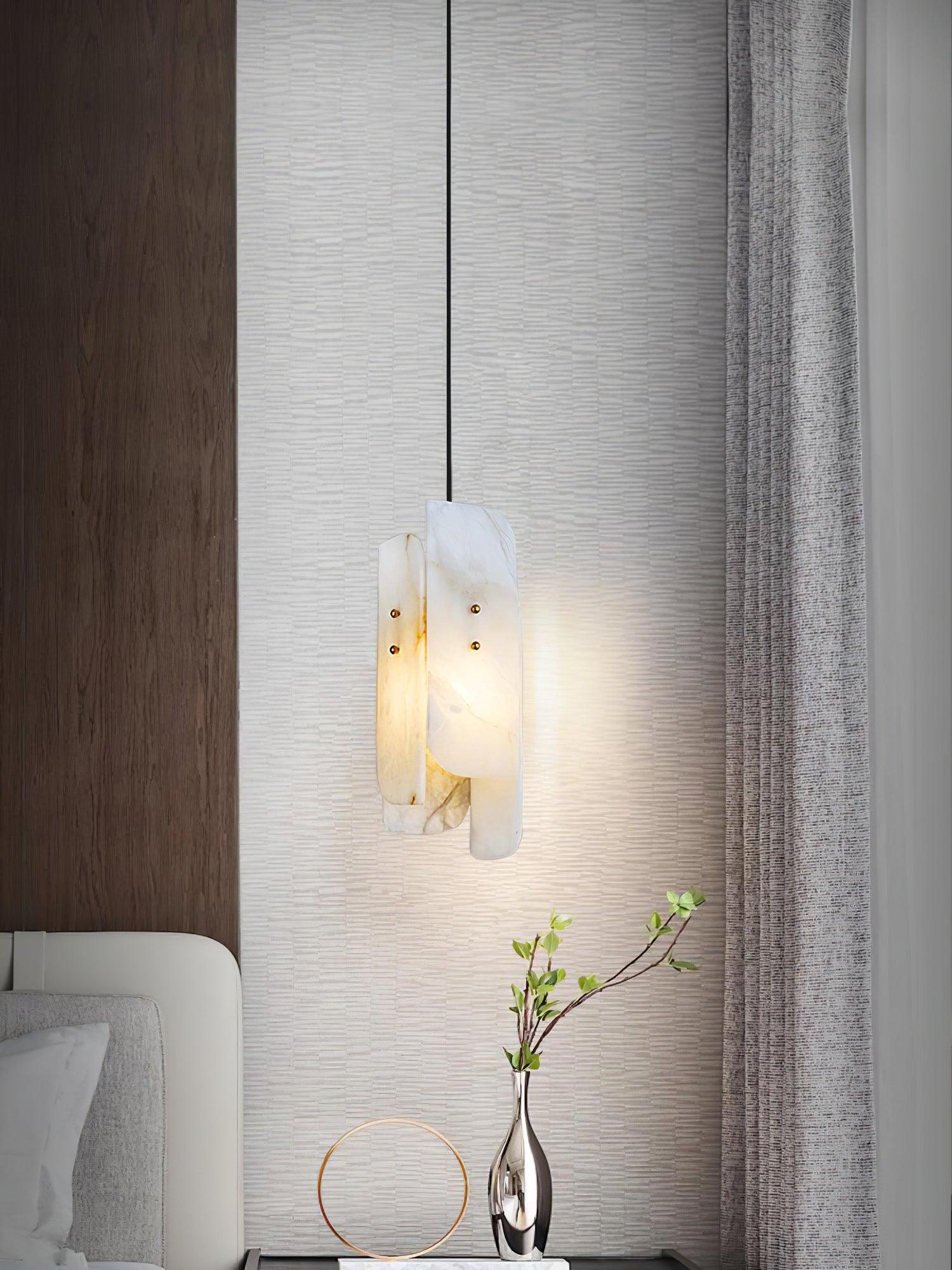 Vicarus Layered Alabaster Pendant Light - Blowlighting