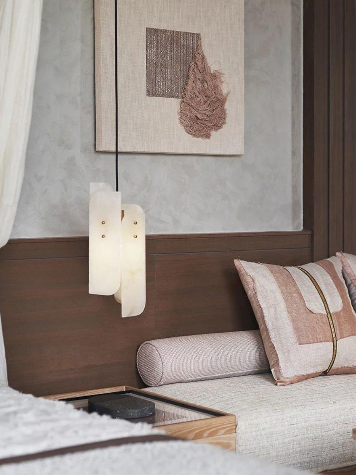 Vicarus Layered Alabaster Pendant Light - Blowlighting