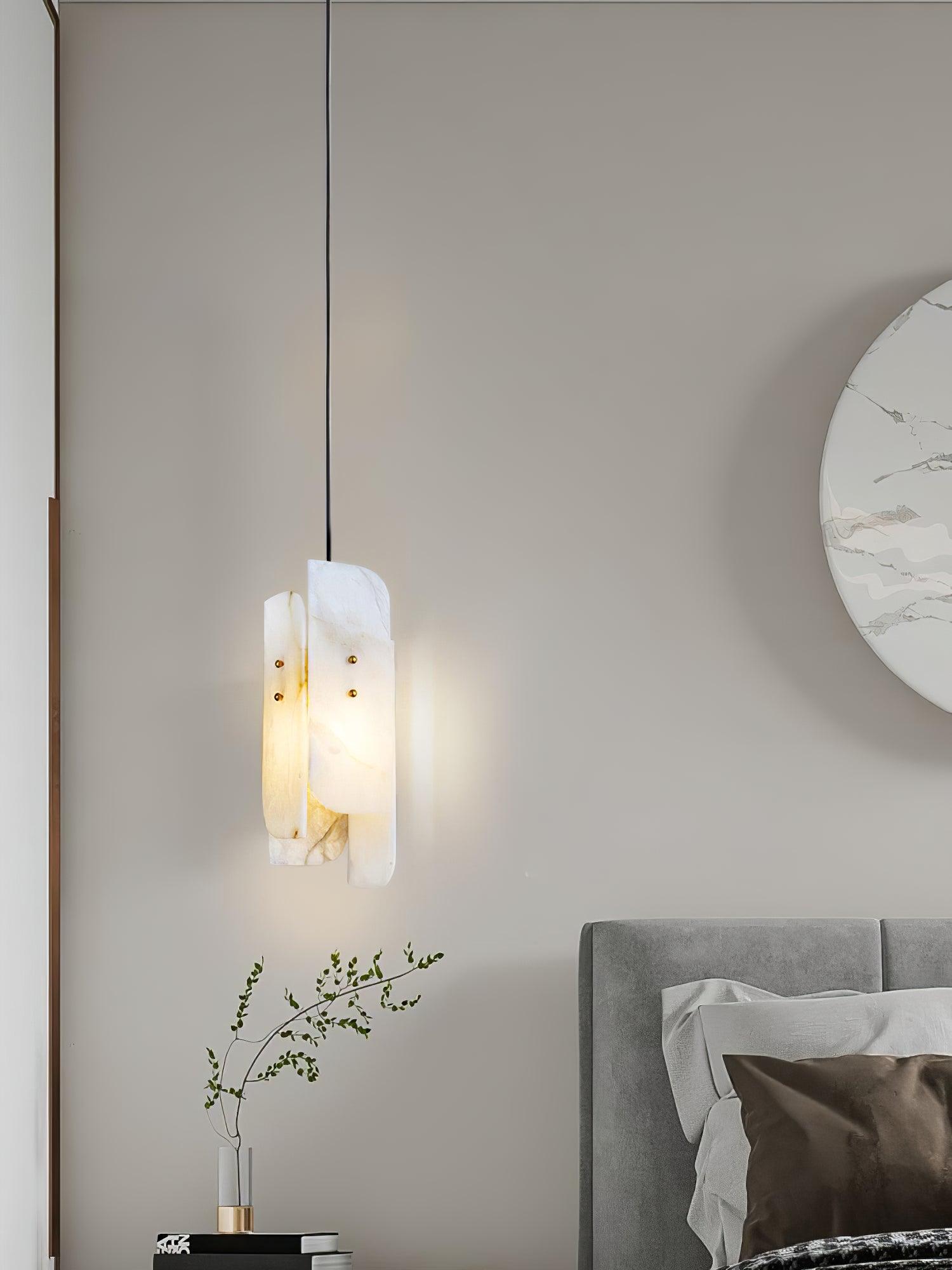 Vicarus Layered Alabaster Pendant Light - Blowlighting