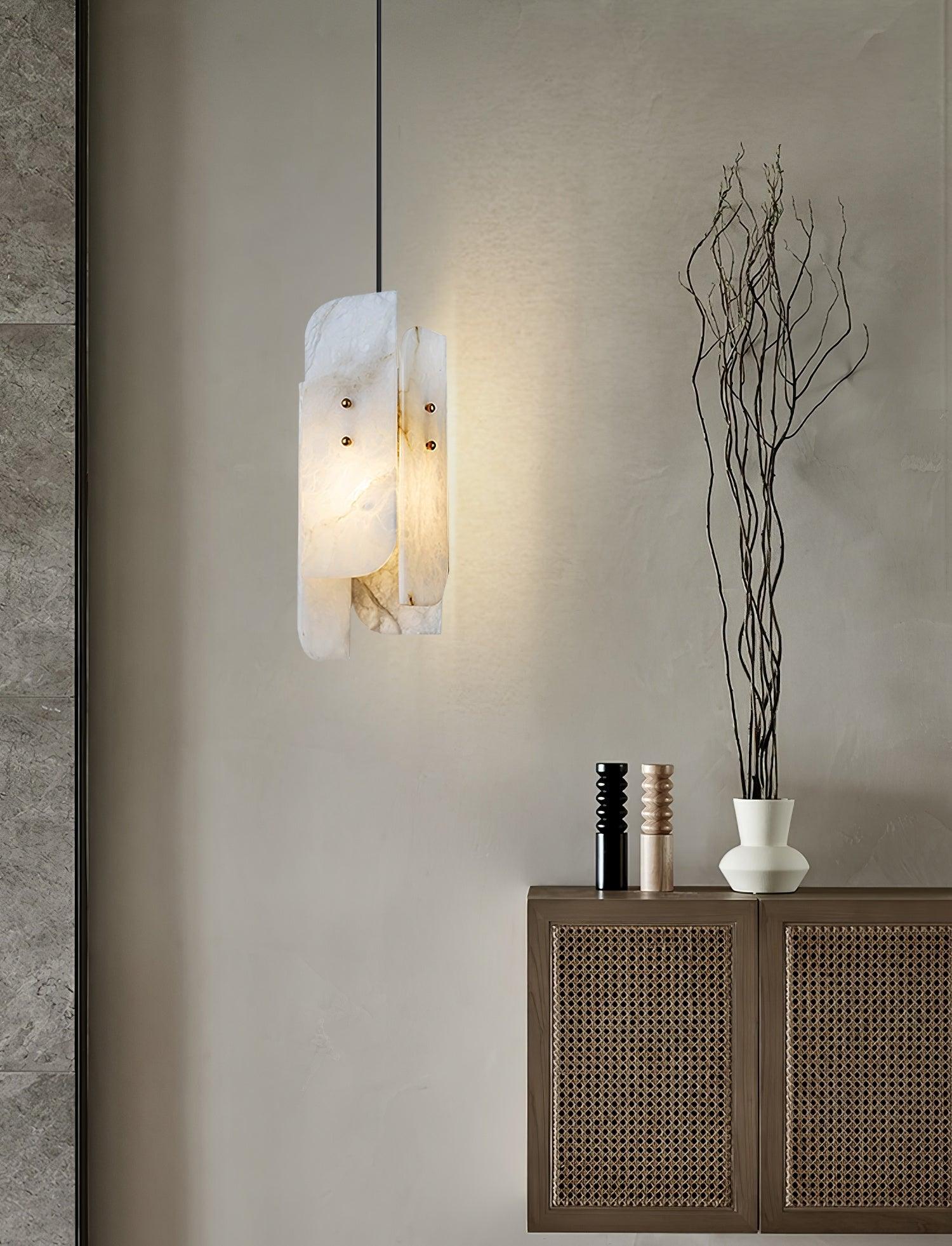 Vicarus Layered Alabaster Pendant Light - Blowlighting