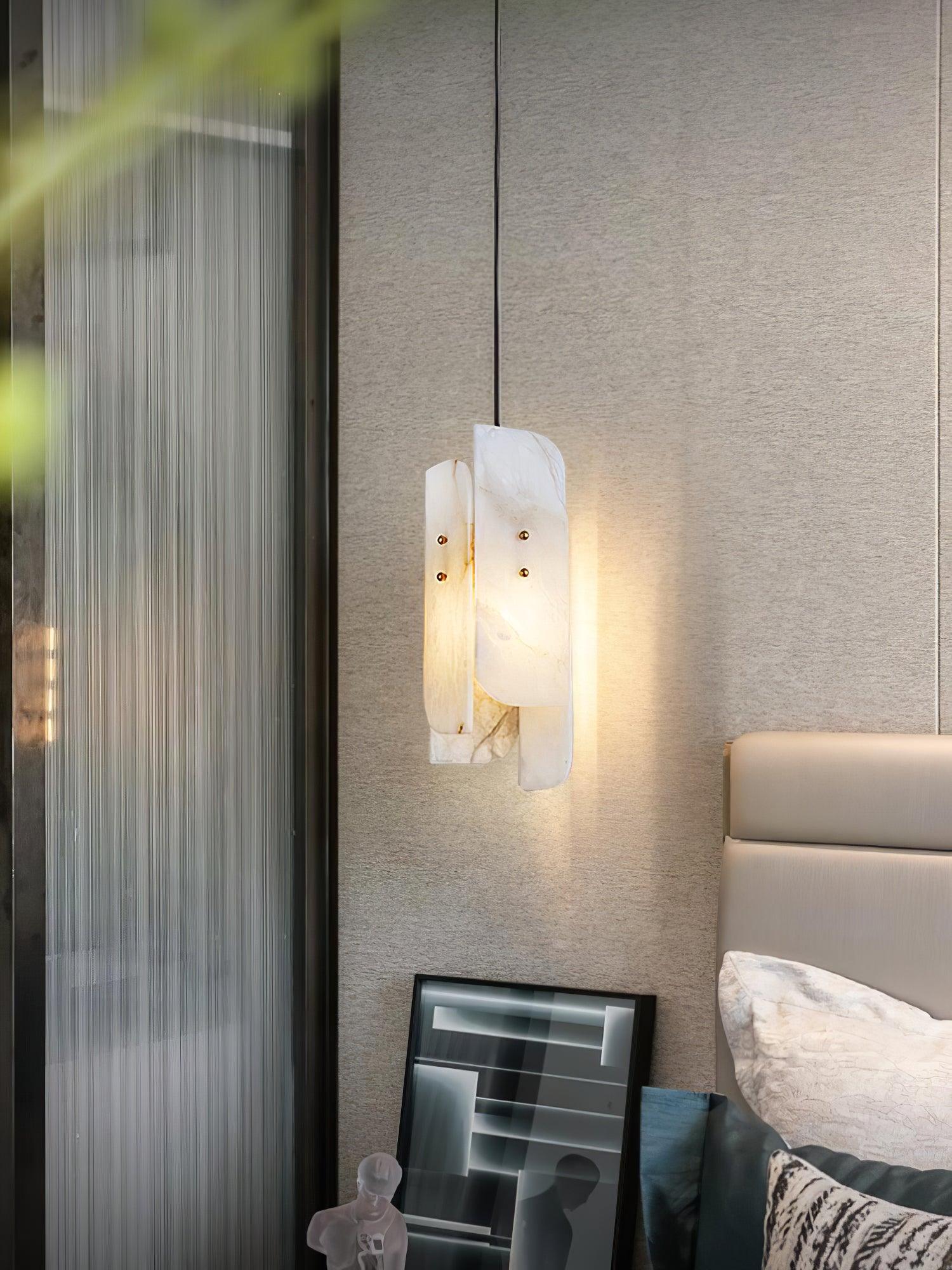 Vicarus Layered Alabaster Pendant Light - Blowlighting