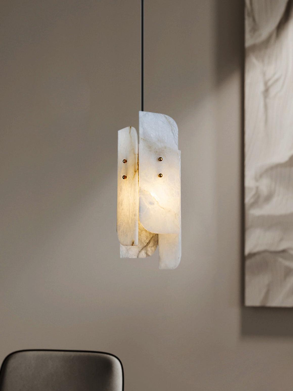 Vicarus Layered Alabaster Pendant Light - Blowlighting