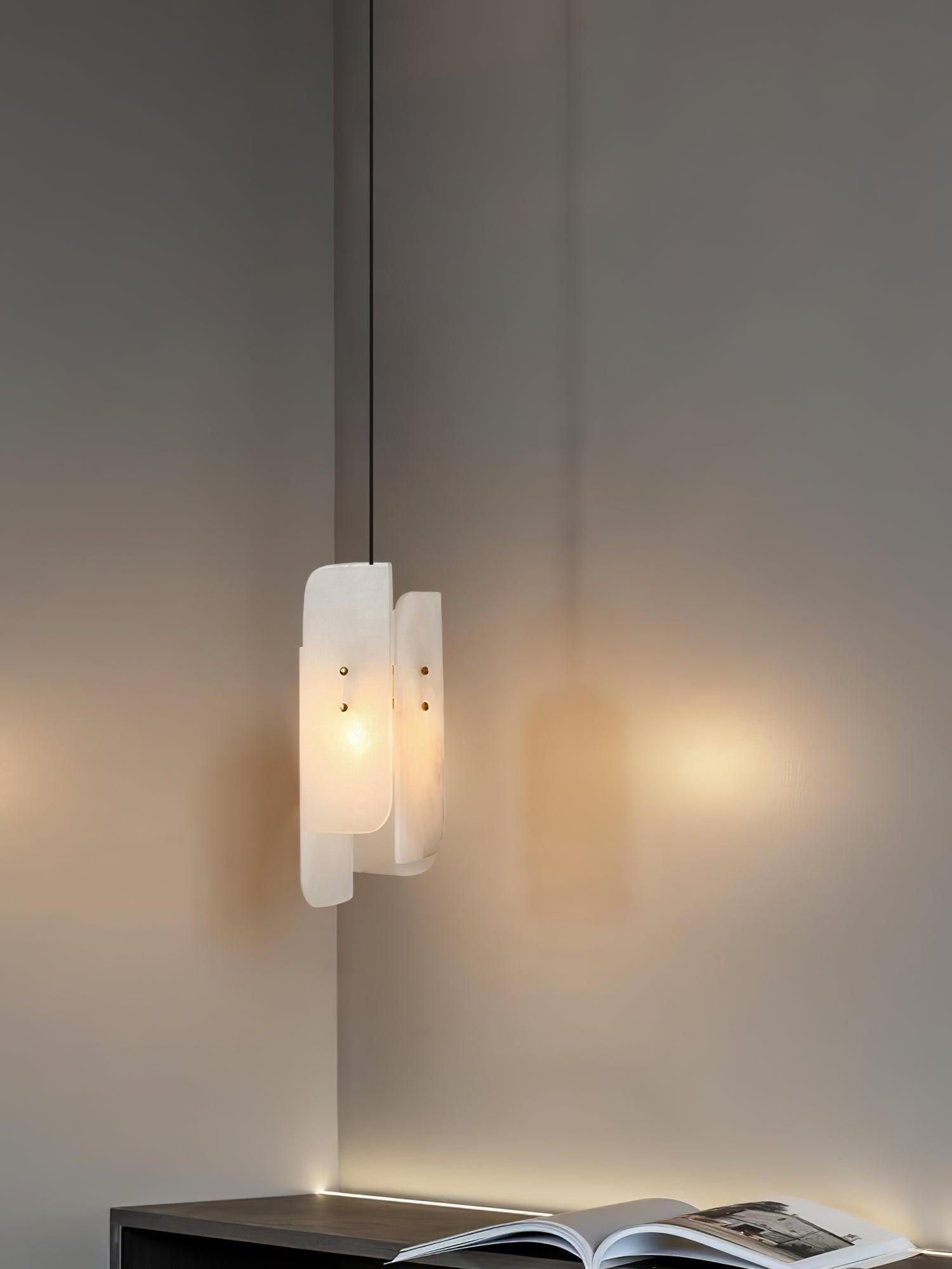 Vicarus Layered Alabaster Pendant Light - Blowlighting