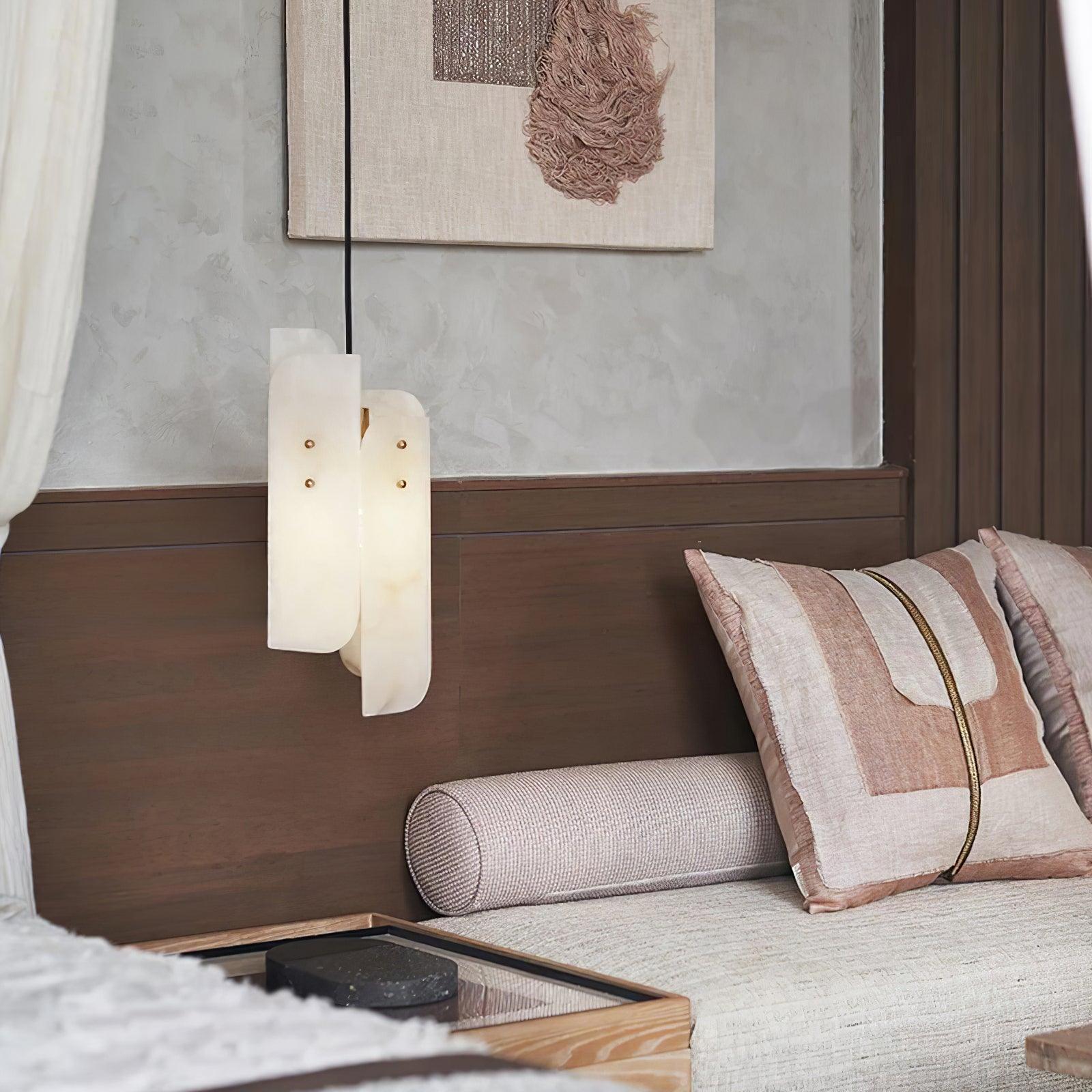 Vicarus Layered Alabaster Pendant Light - Blowlighting