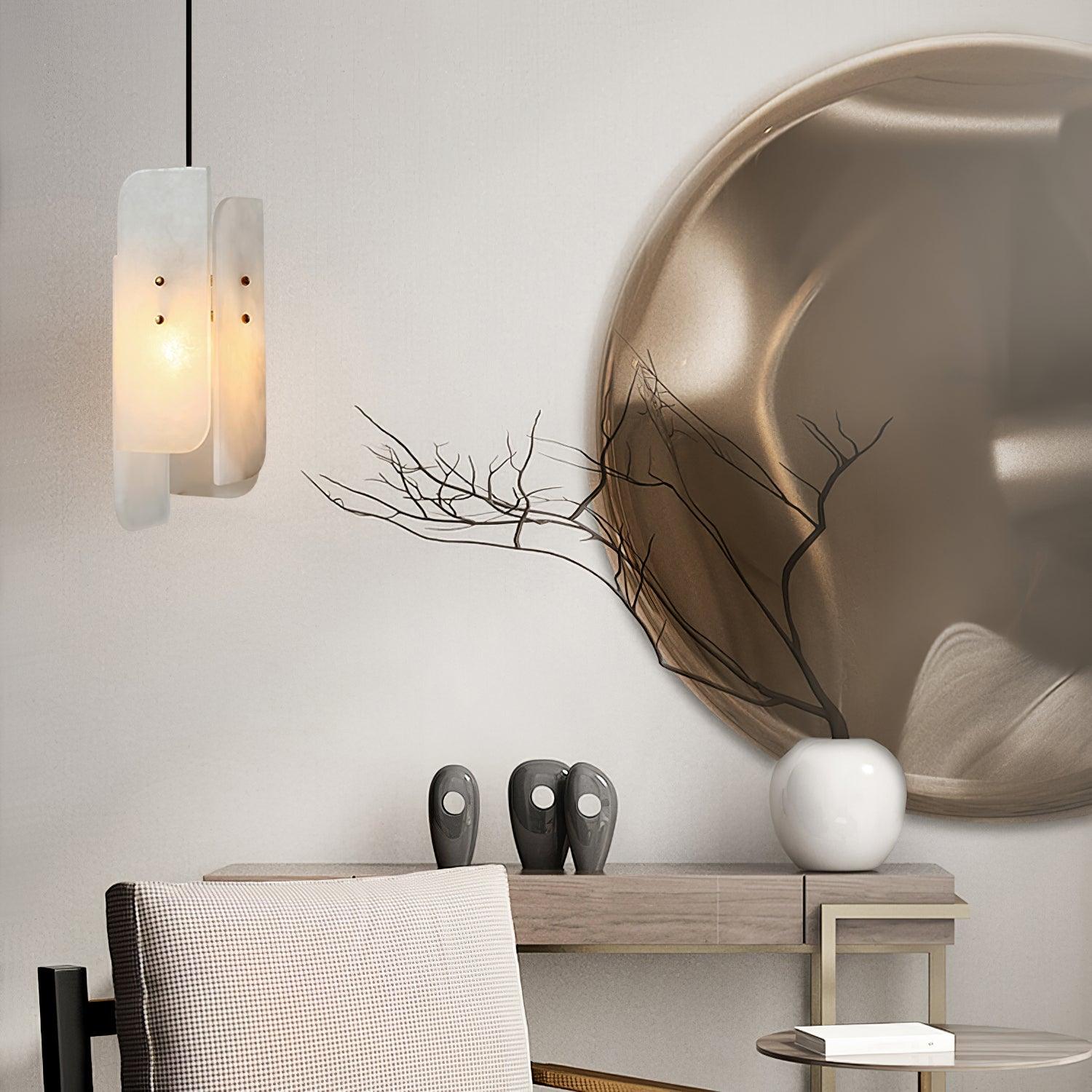 Vicarus Layered Alabaster Pendant Light - Blowlighting