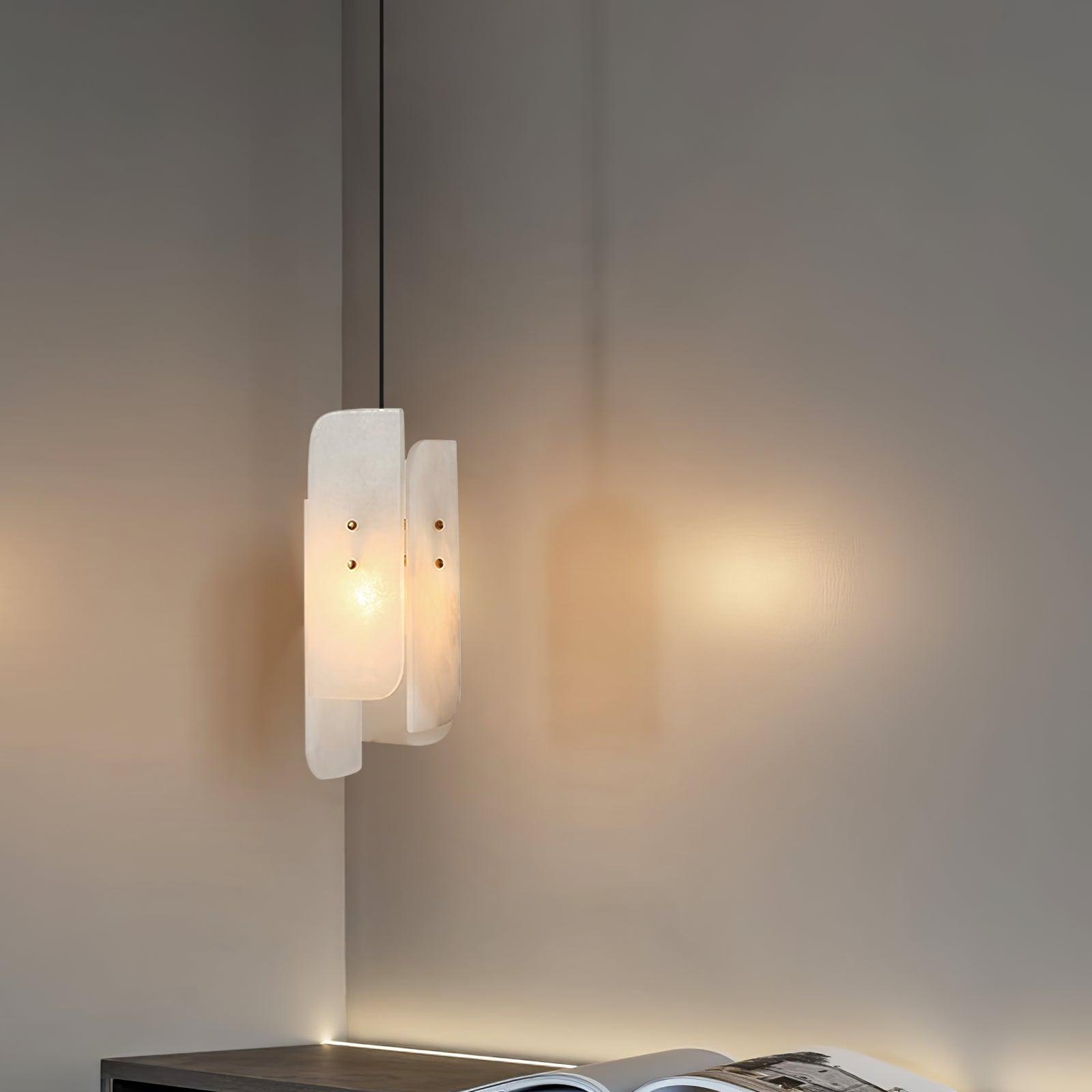 Vicarus Layered Alabaster Pendant Light - Blowlighting