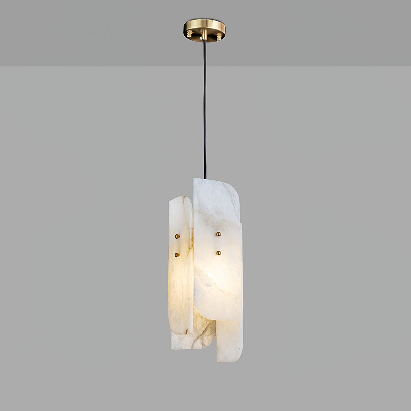 Vicarus Layered Alabaster Pendant Light - Blowlighting
