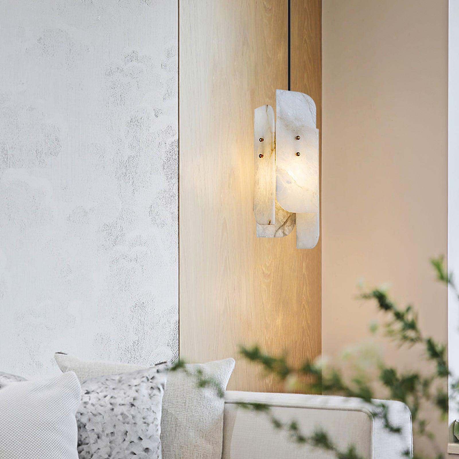 Vicarus Layered Alabaster Pendant Light - Blowlighting