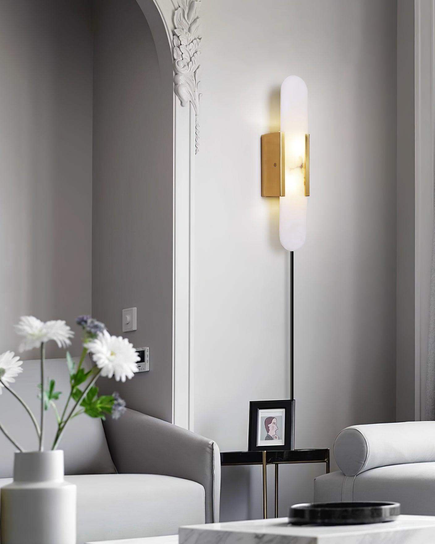 Corvina Oblong Alabaster Wall Light - Blowlighting