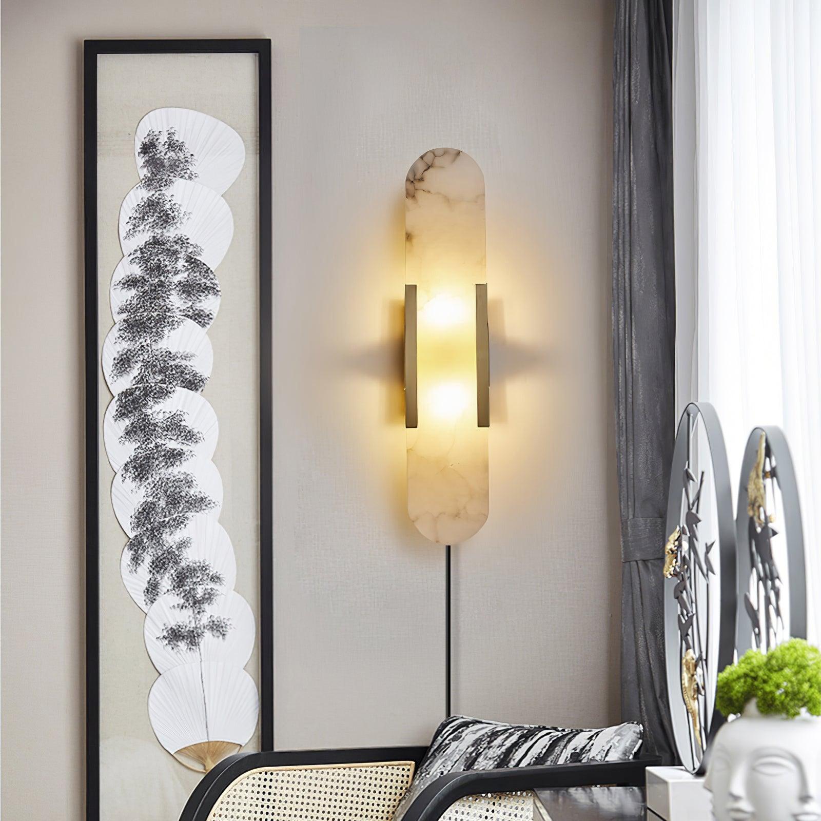Corvina Oblong Alabaster Wall Light - Blowlighting