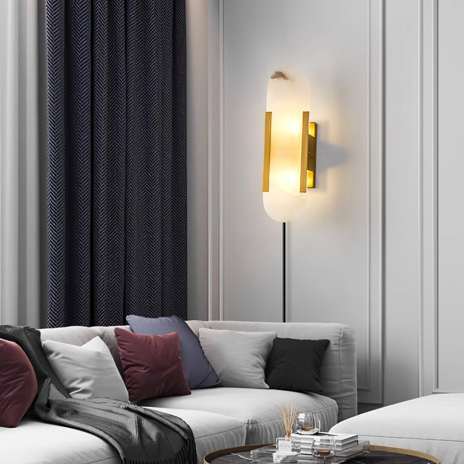 Corvina Oblong Alabaster Wall Light - Blowlighting