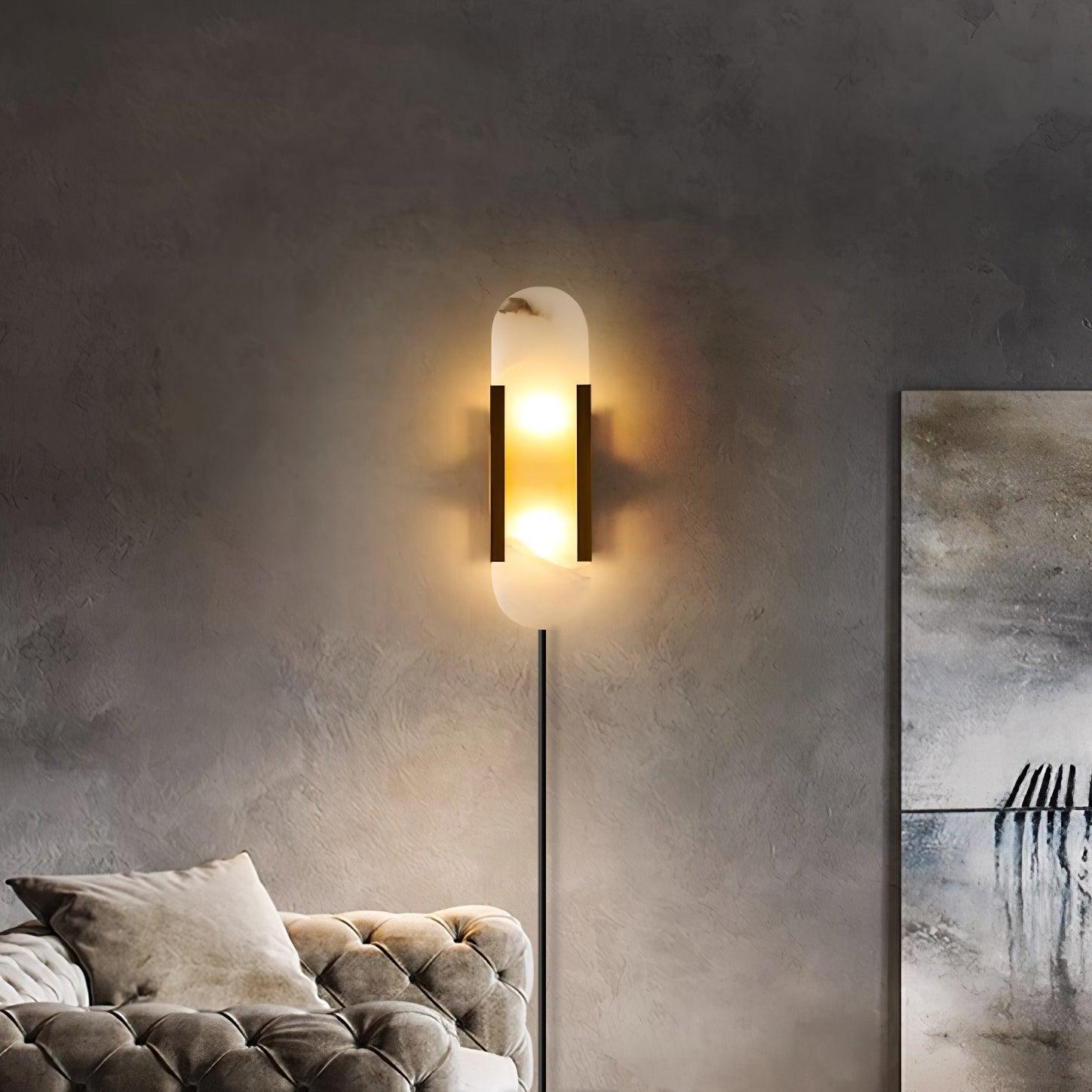 Corvina Oblong Alabaster Wall Light - Blowlighting