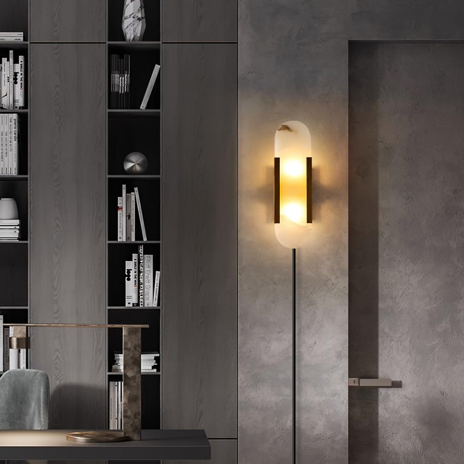 Corvina Oblong Alabaster Wall Light - Blowlighting