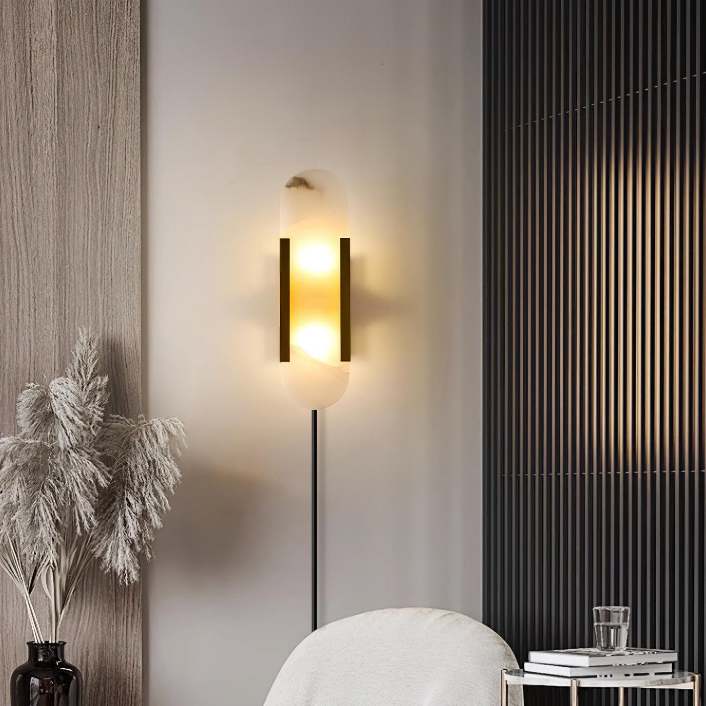 Corvina Oblong Alabaster Wall Light - Blowlighting