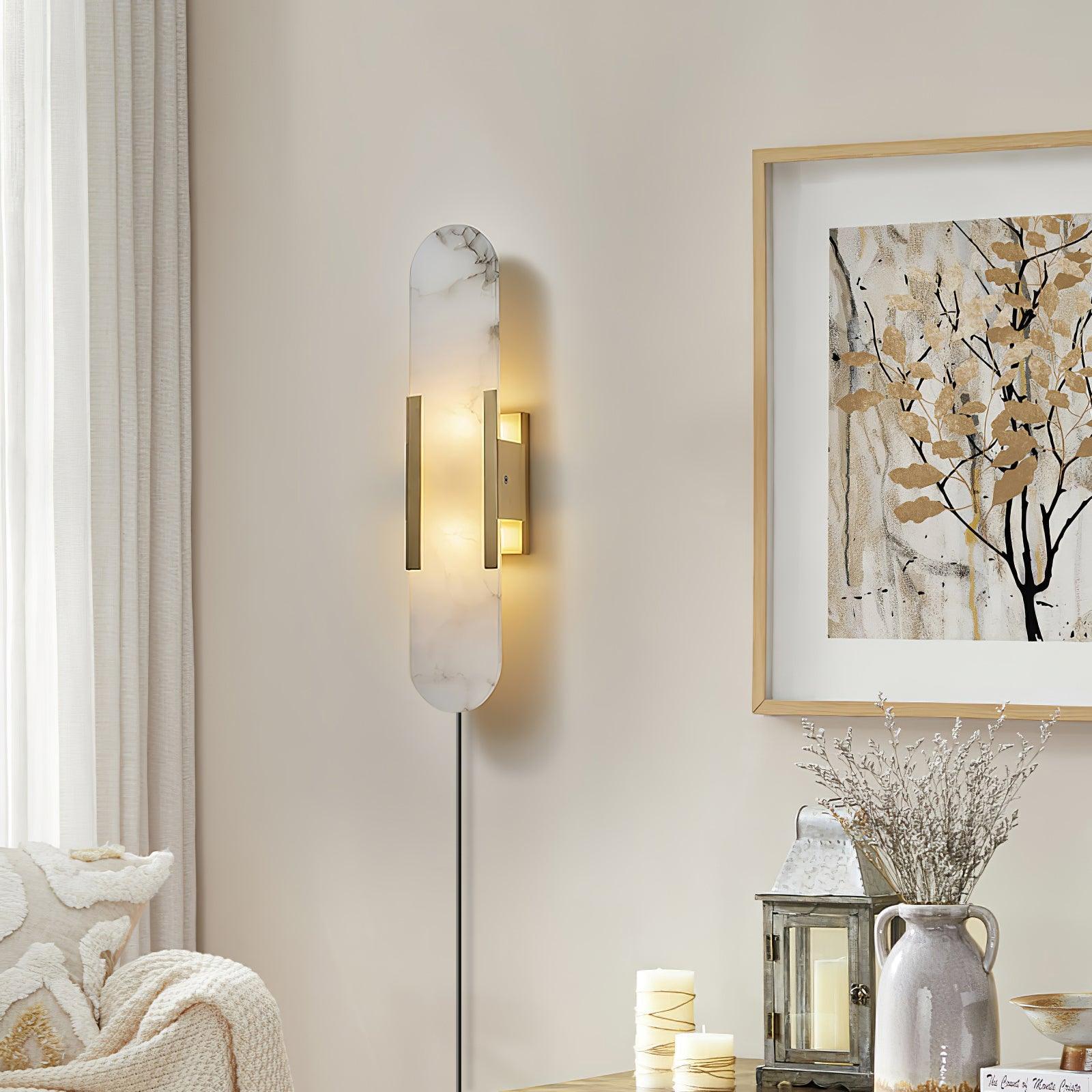 Corvina Oblong Alabaster Wall Light - Blowlighting