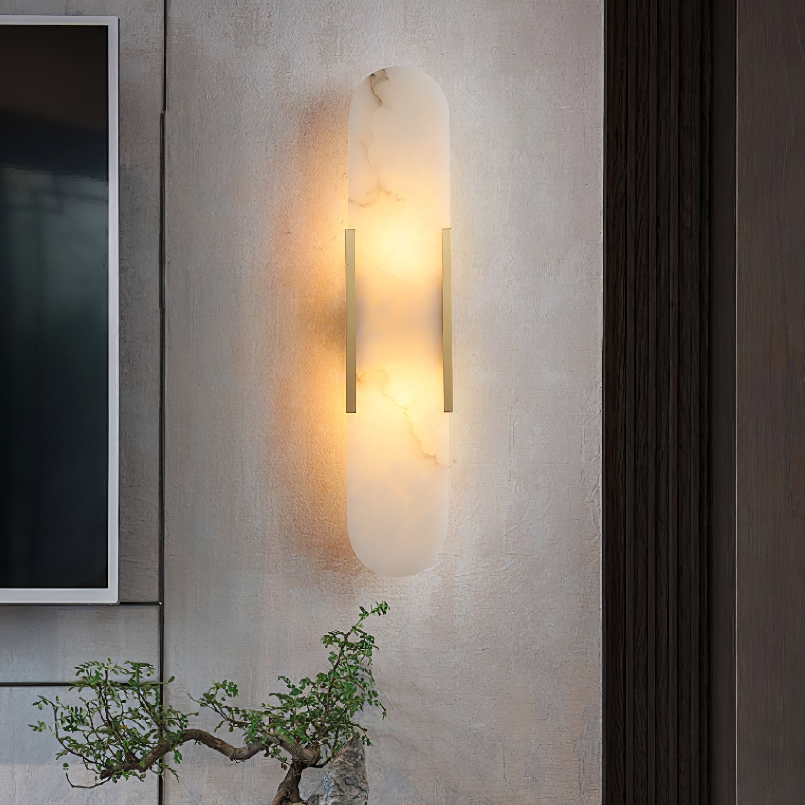 Corvina Oblong Alabaster Wall Light - Blowlighting