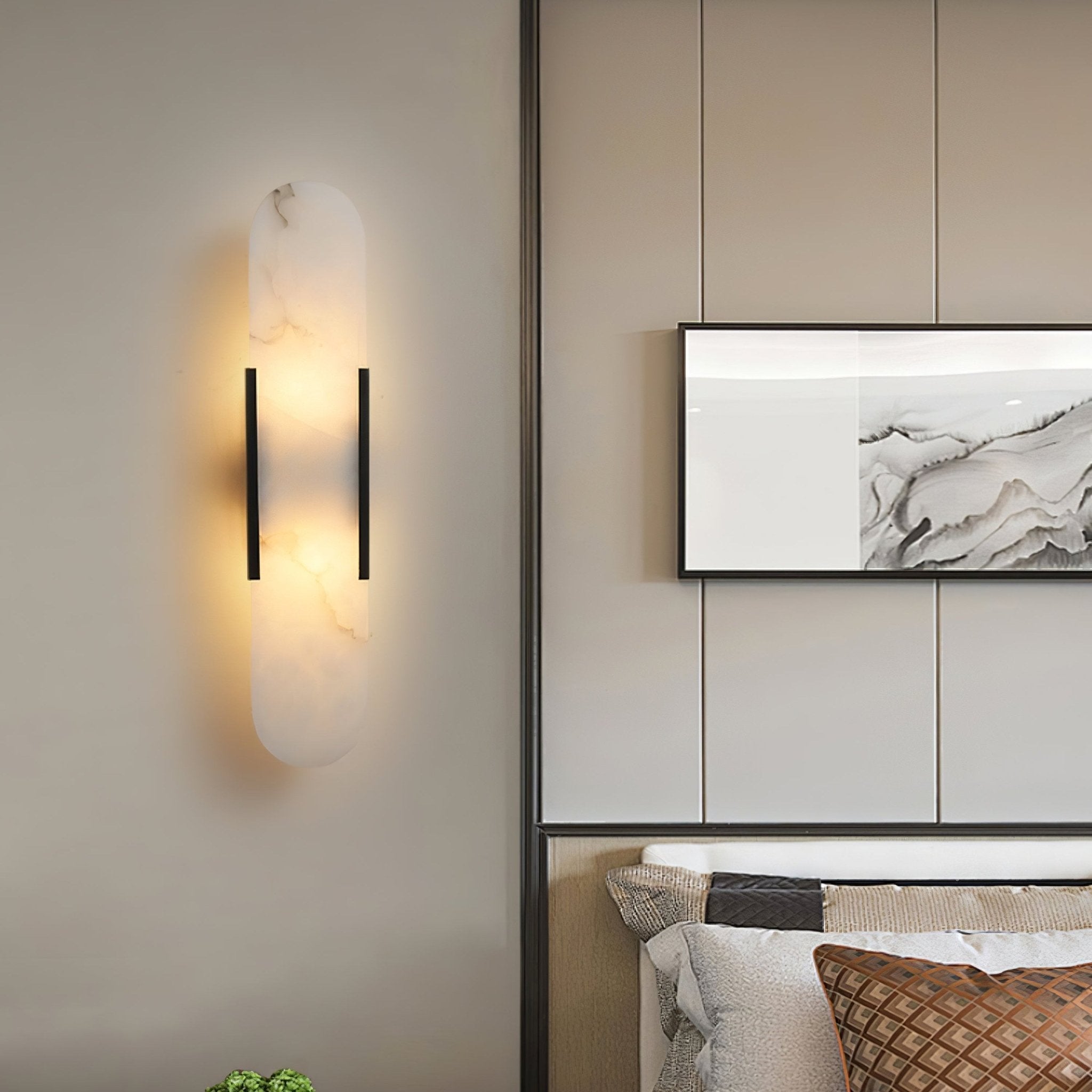 Corvina Oblong Alabaster Wall Light - Blowlighting