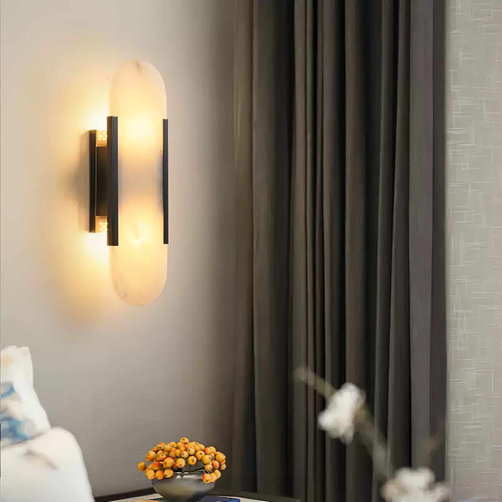 Corvina Oblong Alabaster Wall Light - Blowlighting
