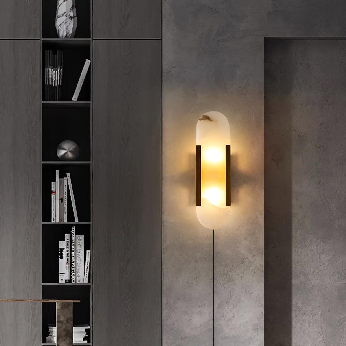 Corvina Oblong Alabaster Wall Light - Blowlighting