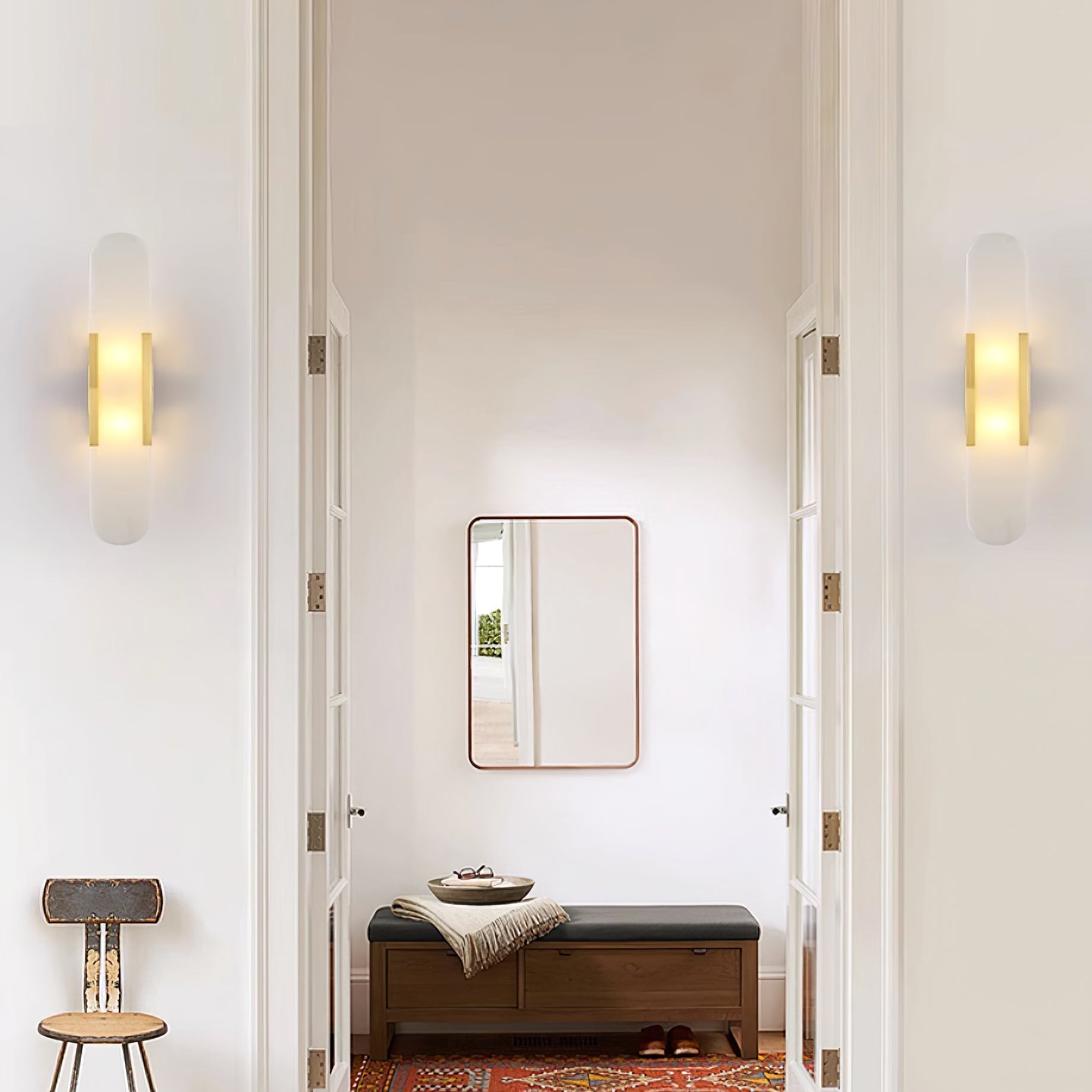 Olraeia Alabaster Dual Wall Lamp - Blowlighting