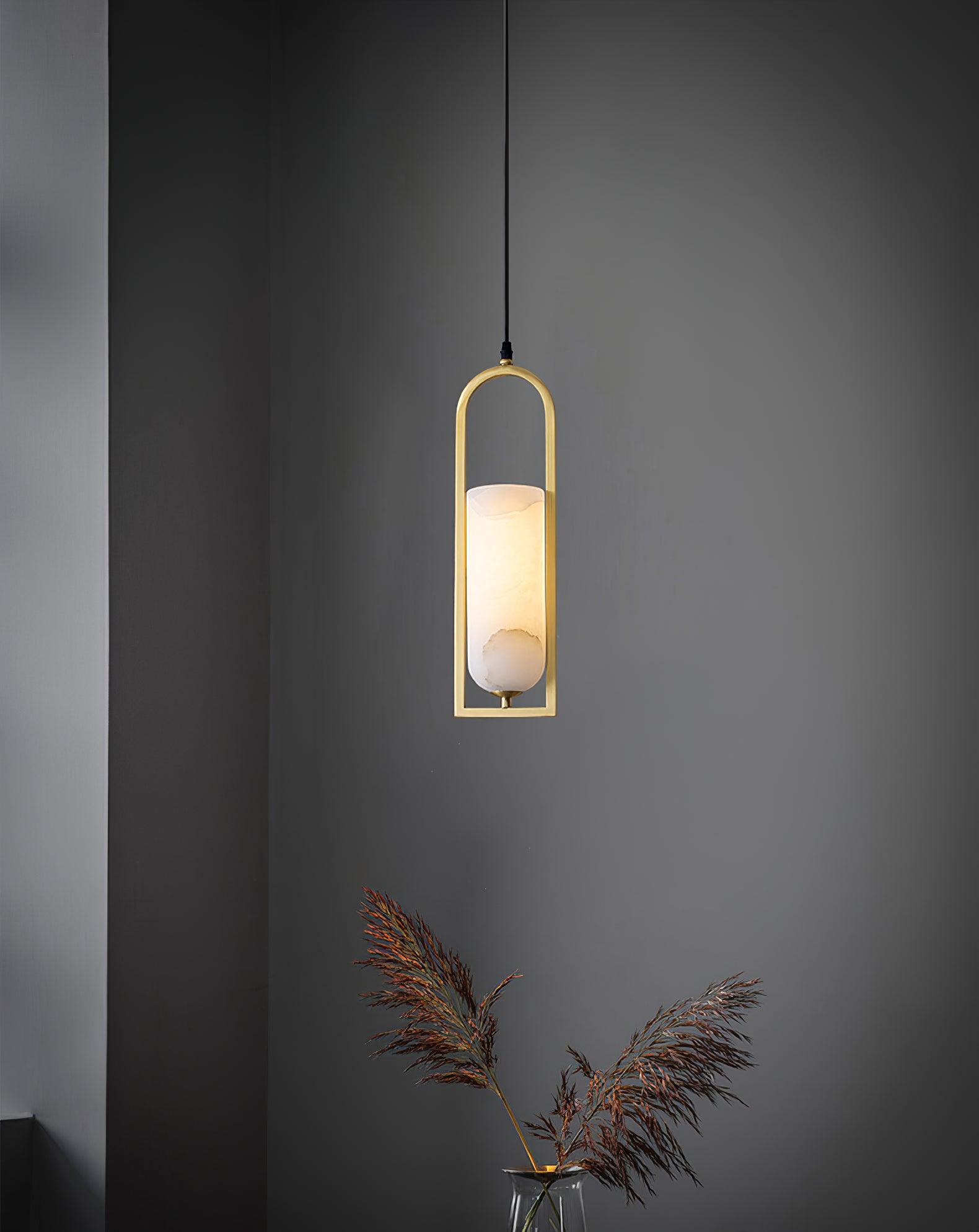 Aethyn Arch Alabaster Pendant Light - Blowlighting