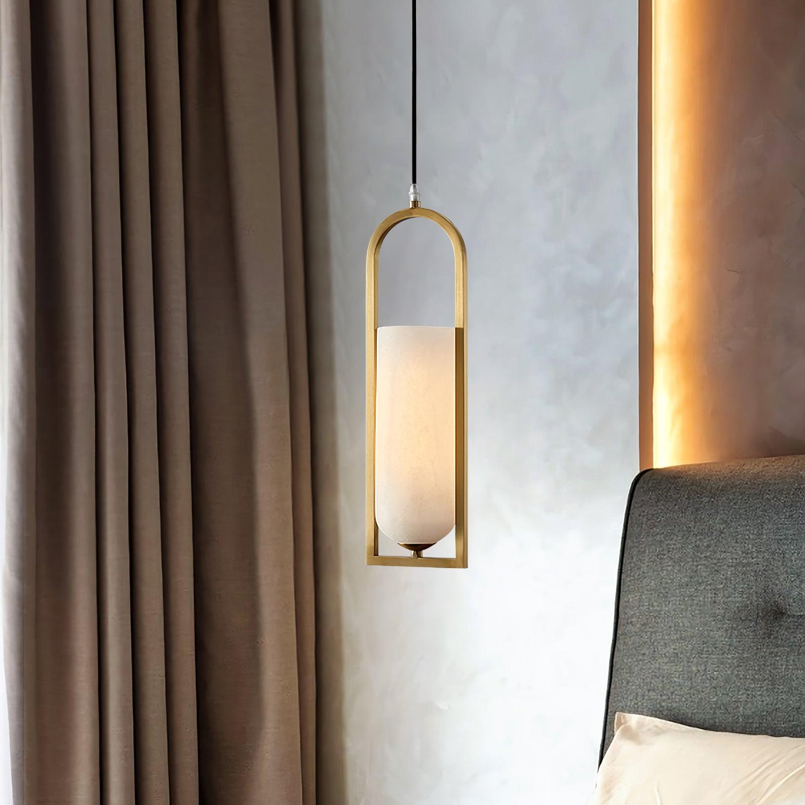 Aethyn Arch Alabaster Pendant Light - Blowlighting