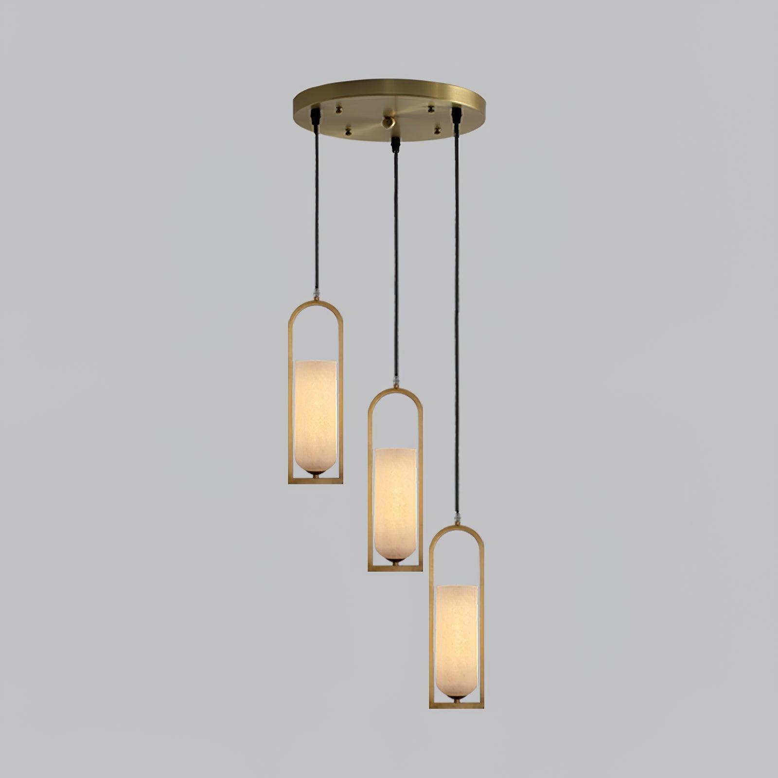 Aethyn Arch Alabaster Pendant Light - Blowlighting