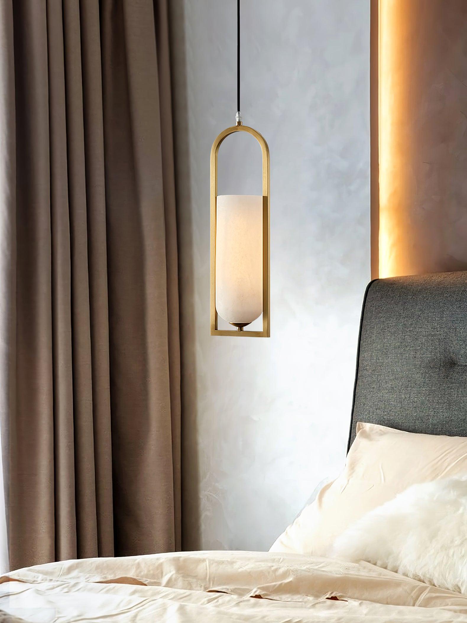 Aethyn Arch Alabaster Pendant Light - Blowlighting