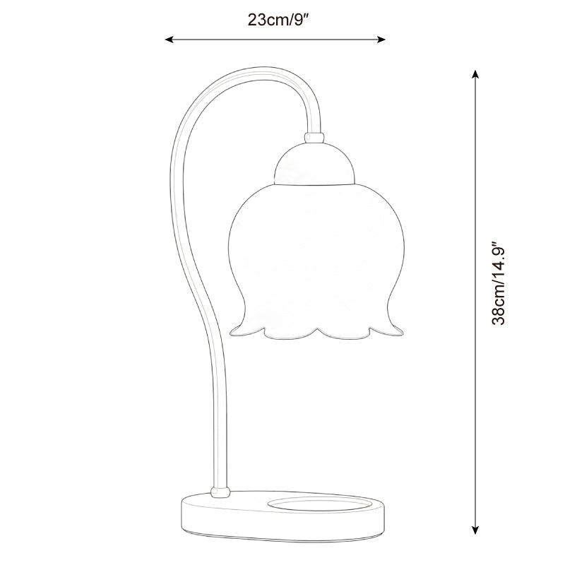 Meliora Natural Glass Candle Warmer Light
