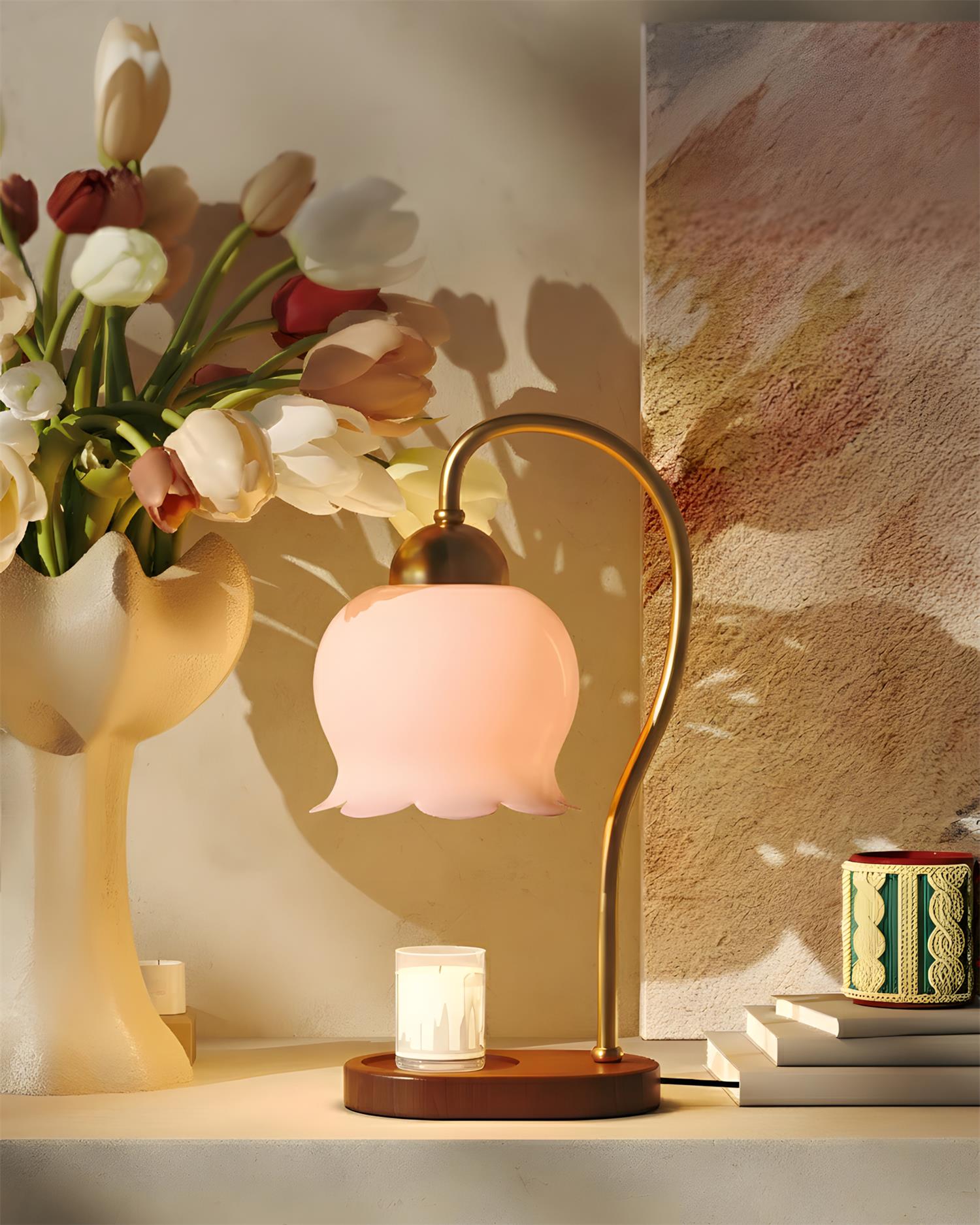 Meliora Natural Glass Candle Warmer Light