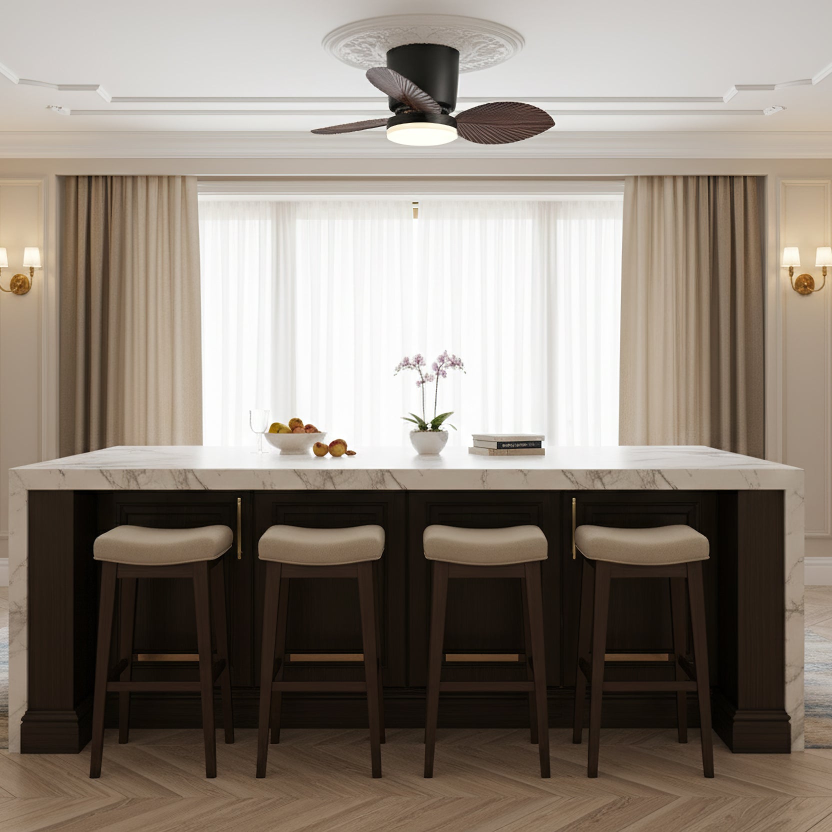 Melorie Oriental ABS Ceiling Fan Light