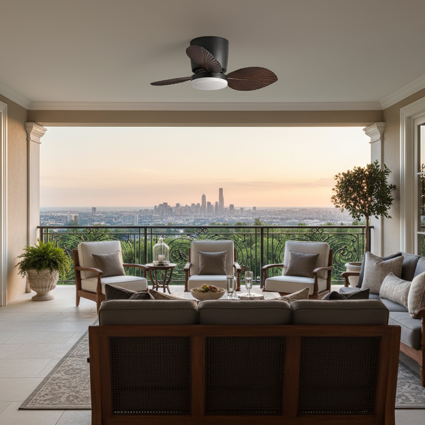 Melorie Oriental ABS Ceiling Fan Light