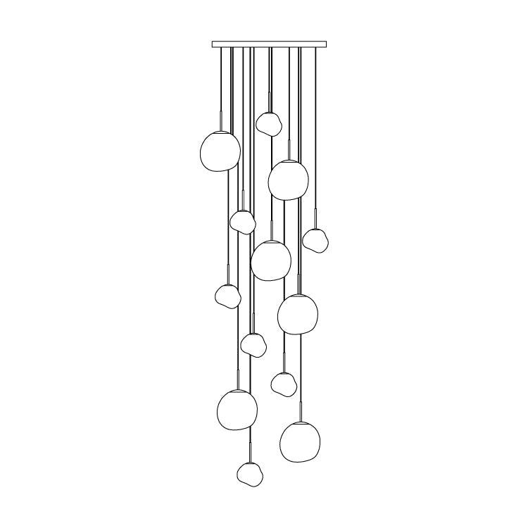 Multi Lava Round Pendant Lamp - Blowlighting