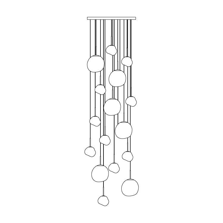 Multi Lava Round Pendant Lamp - Blowlighting